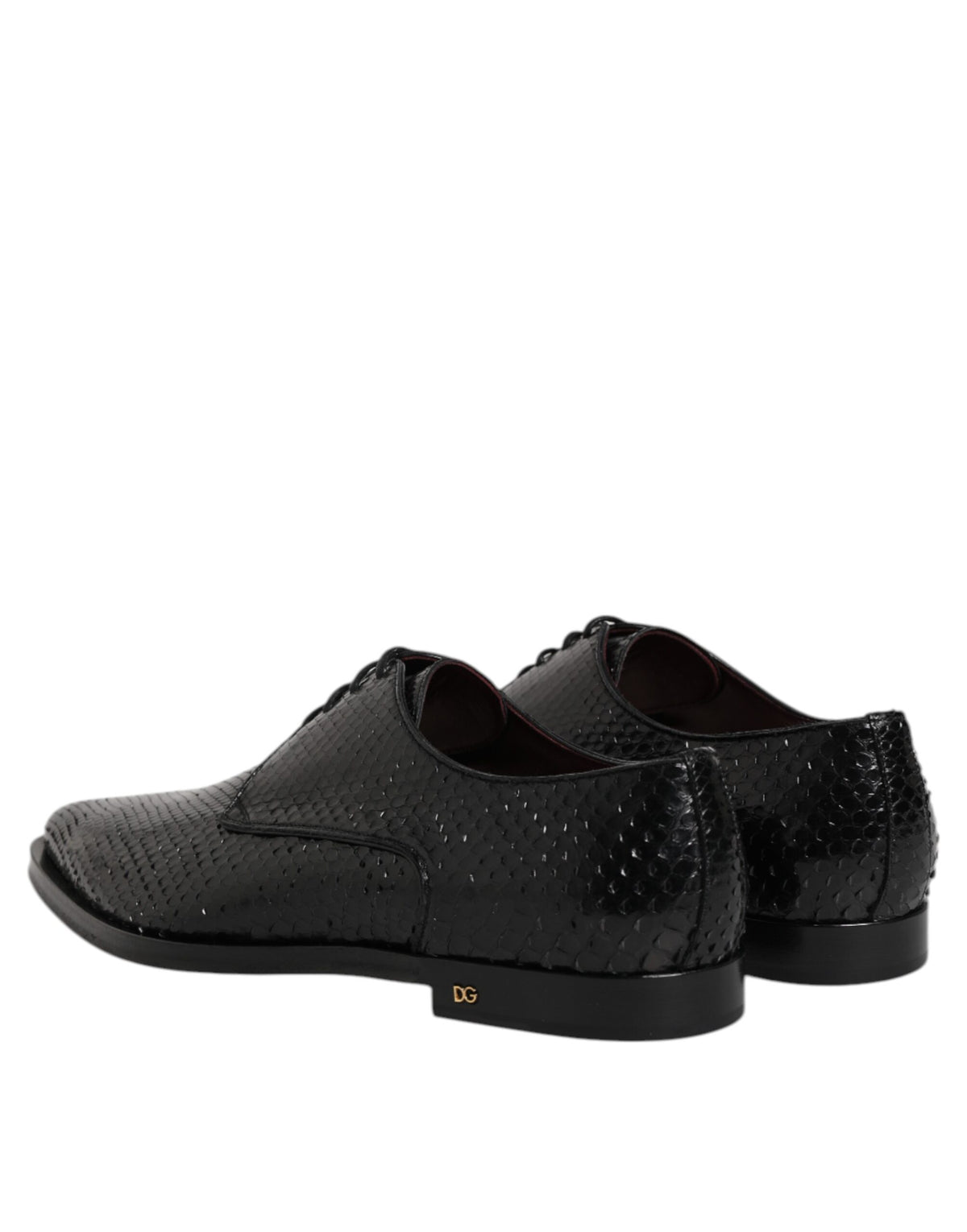 Dolce & Gabbana Black Leather Lace Up Dress Men Derby Men's Shoes