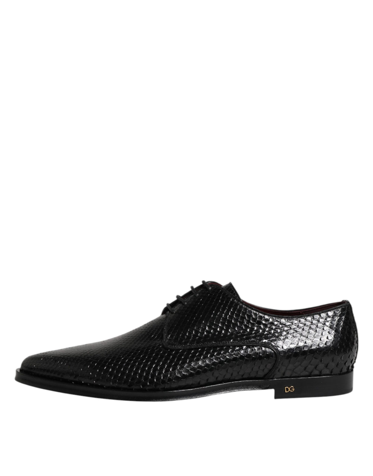 Dolce & Gabbana Black Leather Lace Up Dress Men Derby Men's Shoes