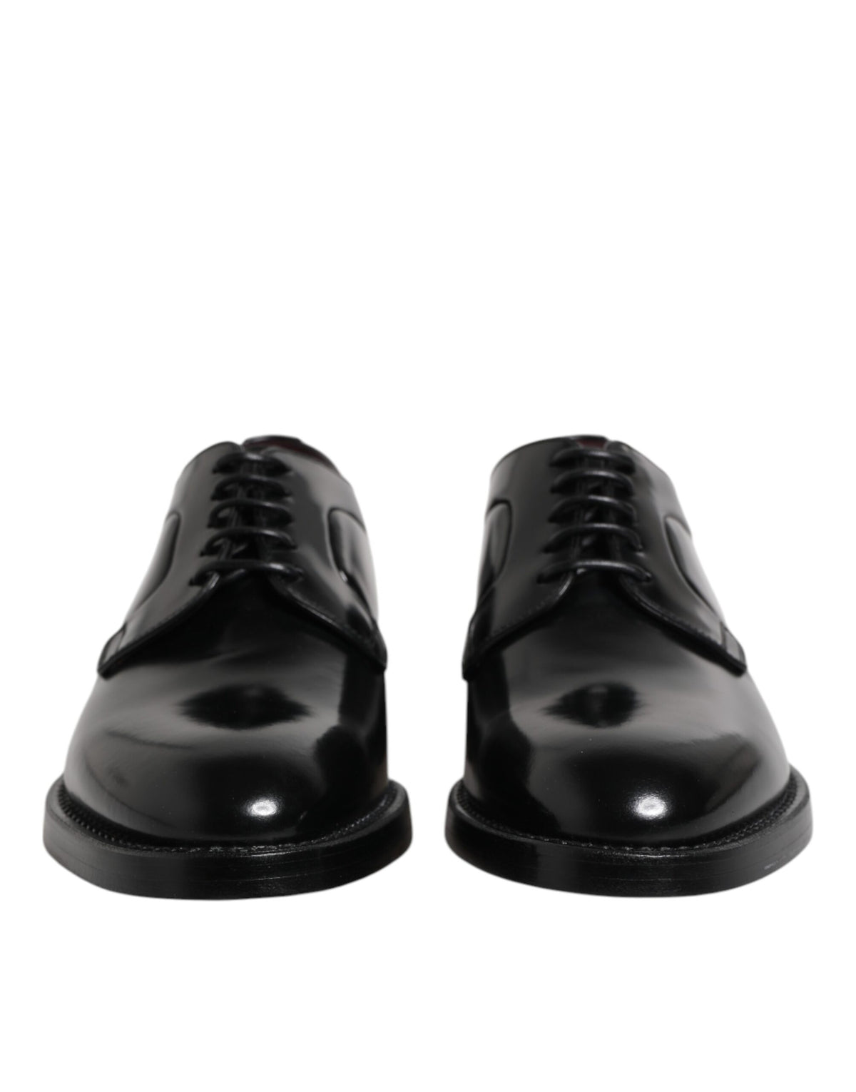 Dolce & Gabbana Black Calf Leather Lace Up Dress Derby Men's Shoes