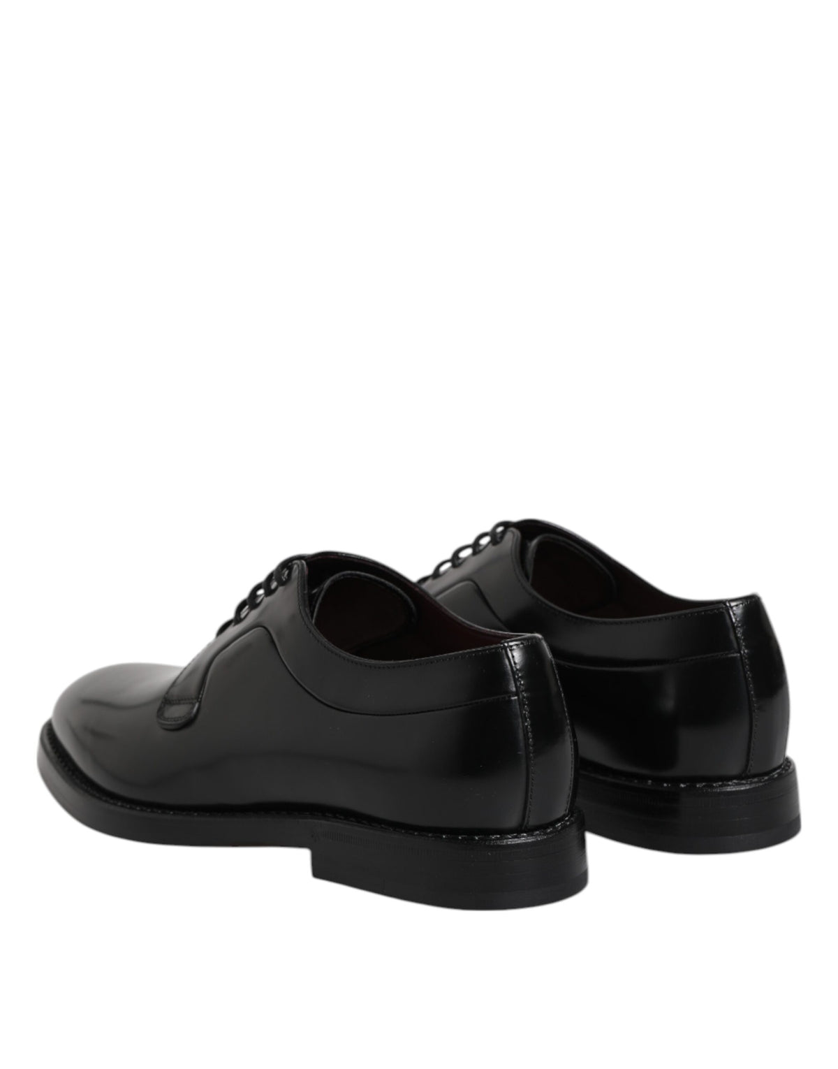 Dolce & Gabbana Black Calf Leather Lace Up Dress Derby Men's Shoes