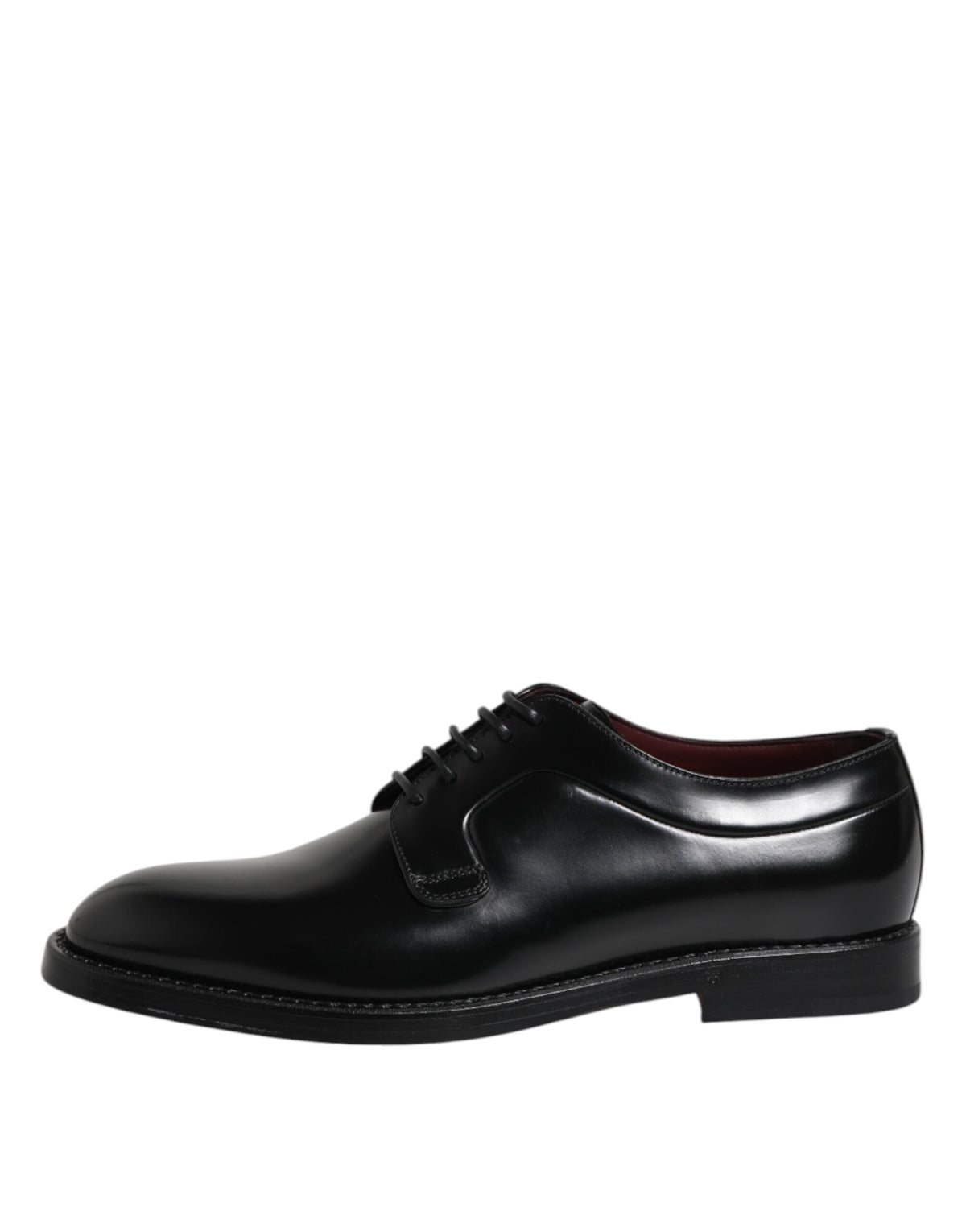 Dolce & Gabbana Black Calf Leather Lace Up Dress Derby Men's Shoes
