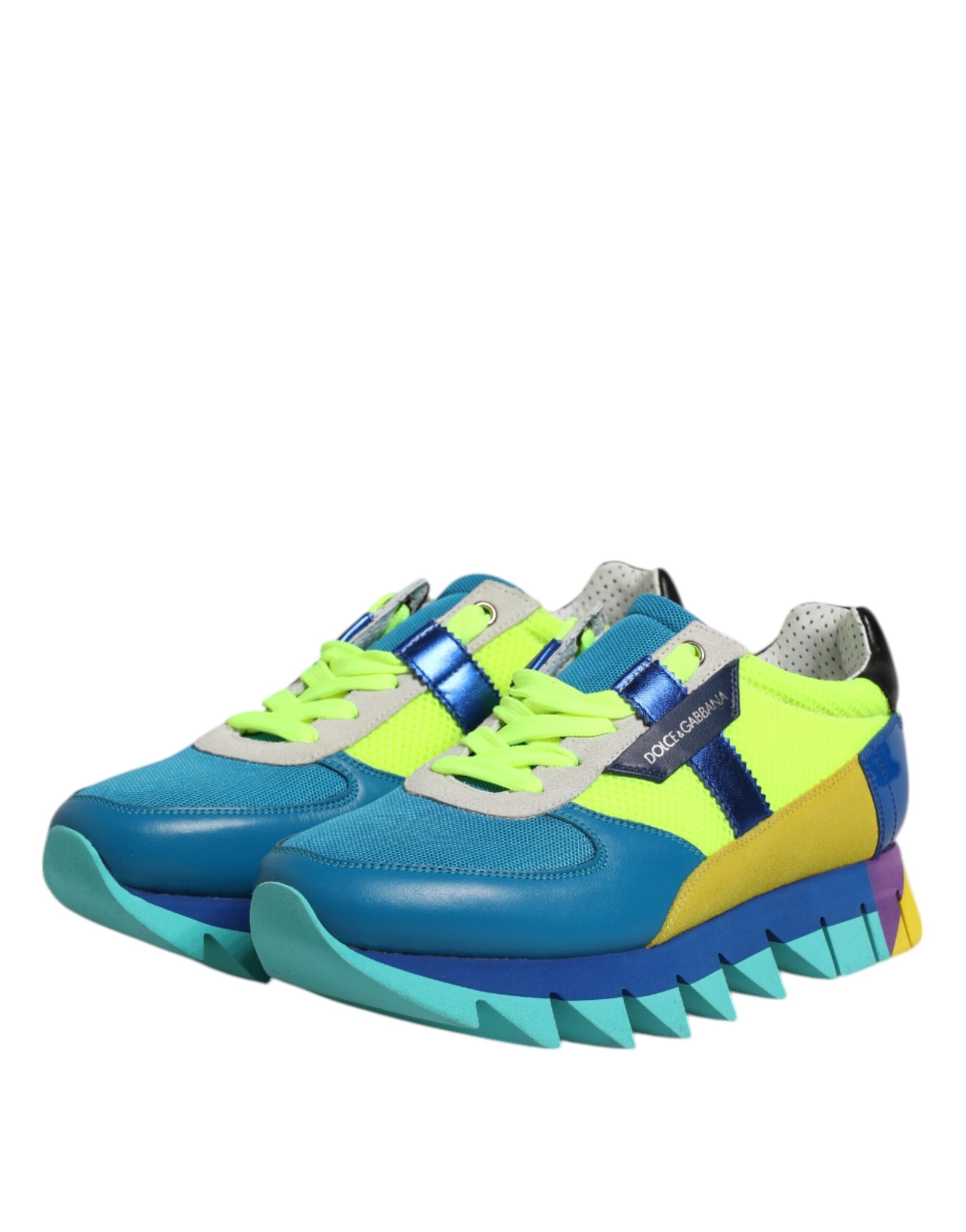 Dolce & Gabbana Multicolor Leather Low Top Men Sneakers Men's Shoes