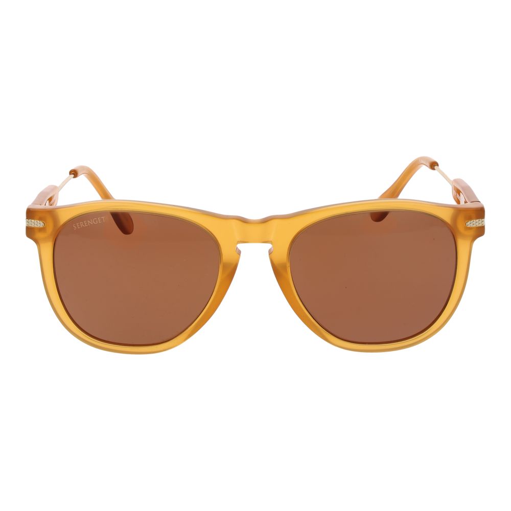 Serengeti Orange Plastic Men's Sunglasses
