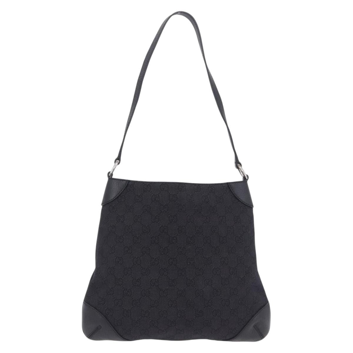 Gucci Original Messenger Gg Canvas And Leather Black Canvas Shoulder Bag Bag (Pre-Owned)