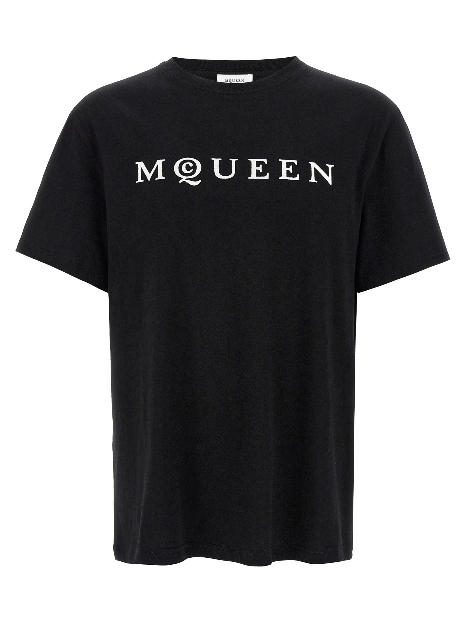 Alexander Mcqueen Men's Flocked Mcqueen T-Shirt
