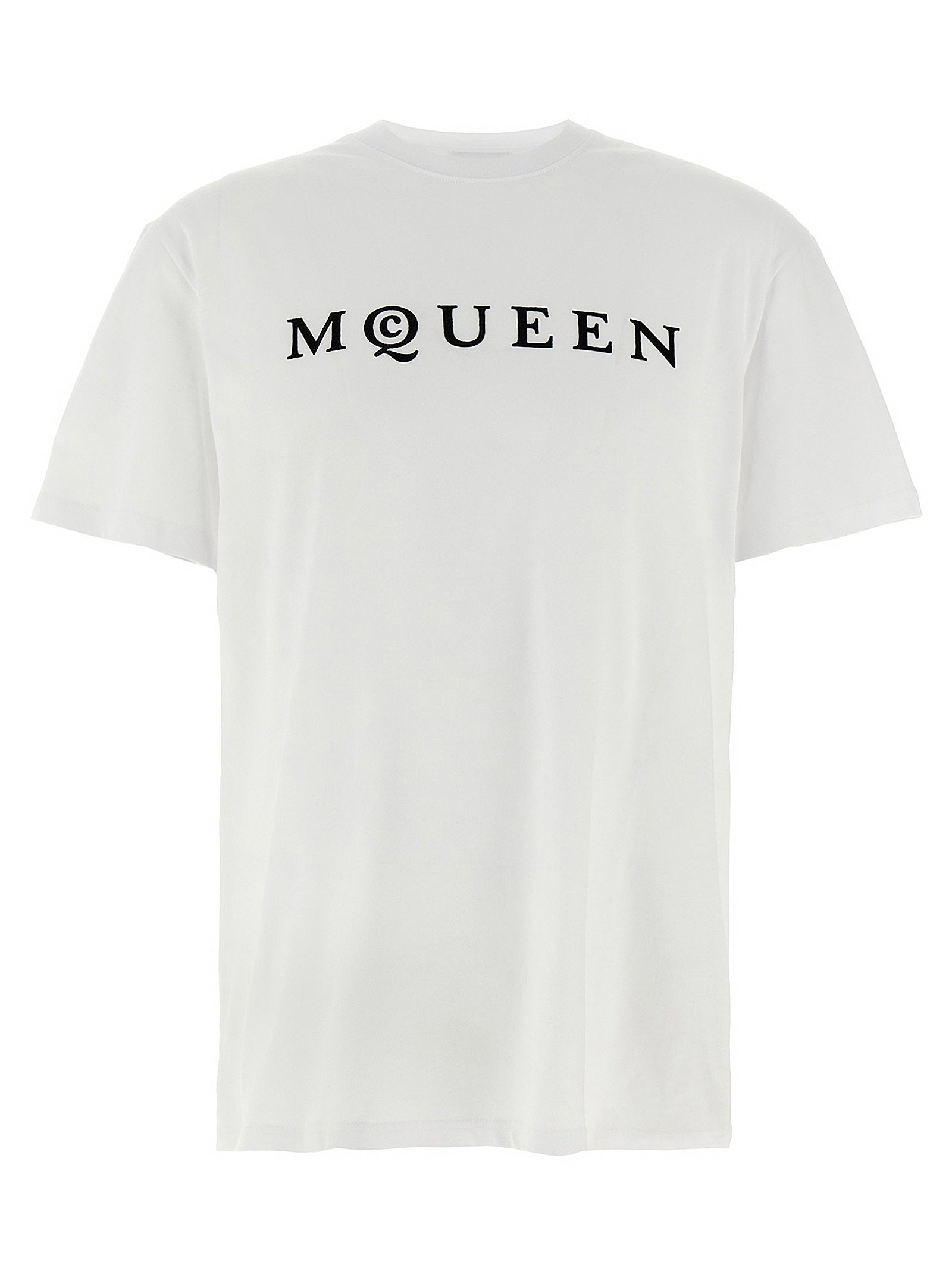 Alexander Mcqueen Men's Flocked Mcqueen T-Shirt