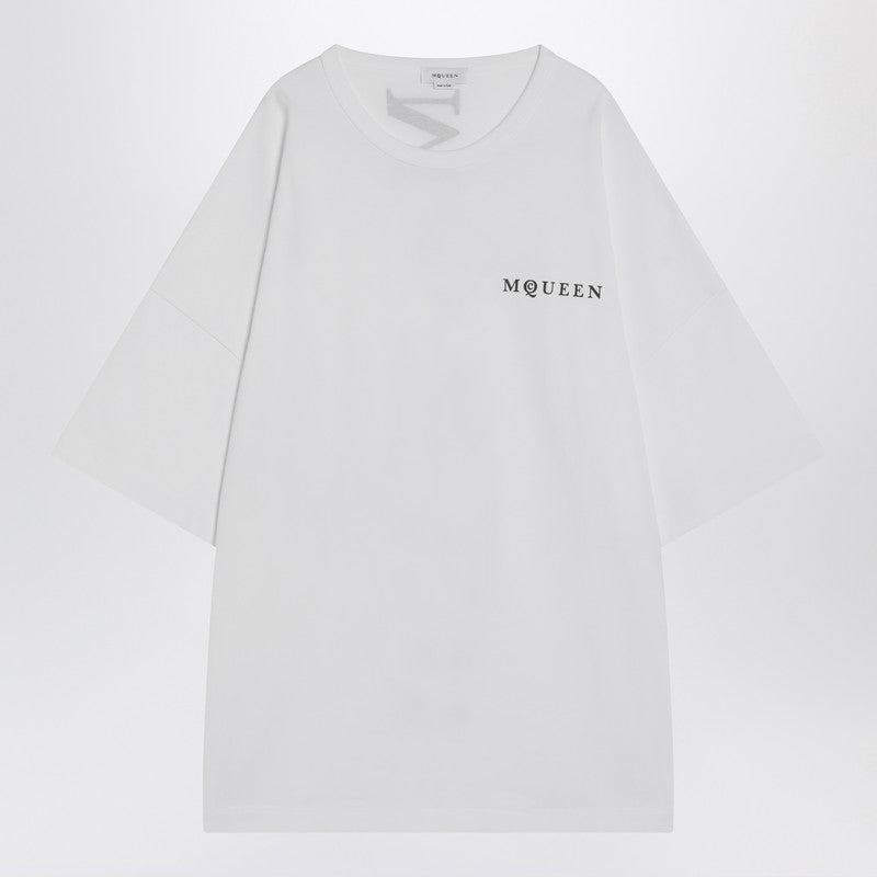 Tシャツ・カットソー ALEXANDER MCQUEEN WHITE OVERSIZED T-SHIRT WITH LOGO Alexander McQueen White oversized t-shirt with logo | TheDoubleF