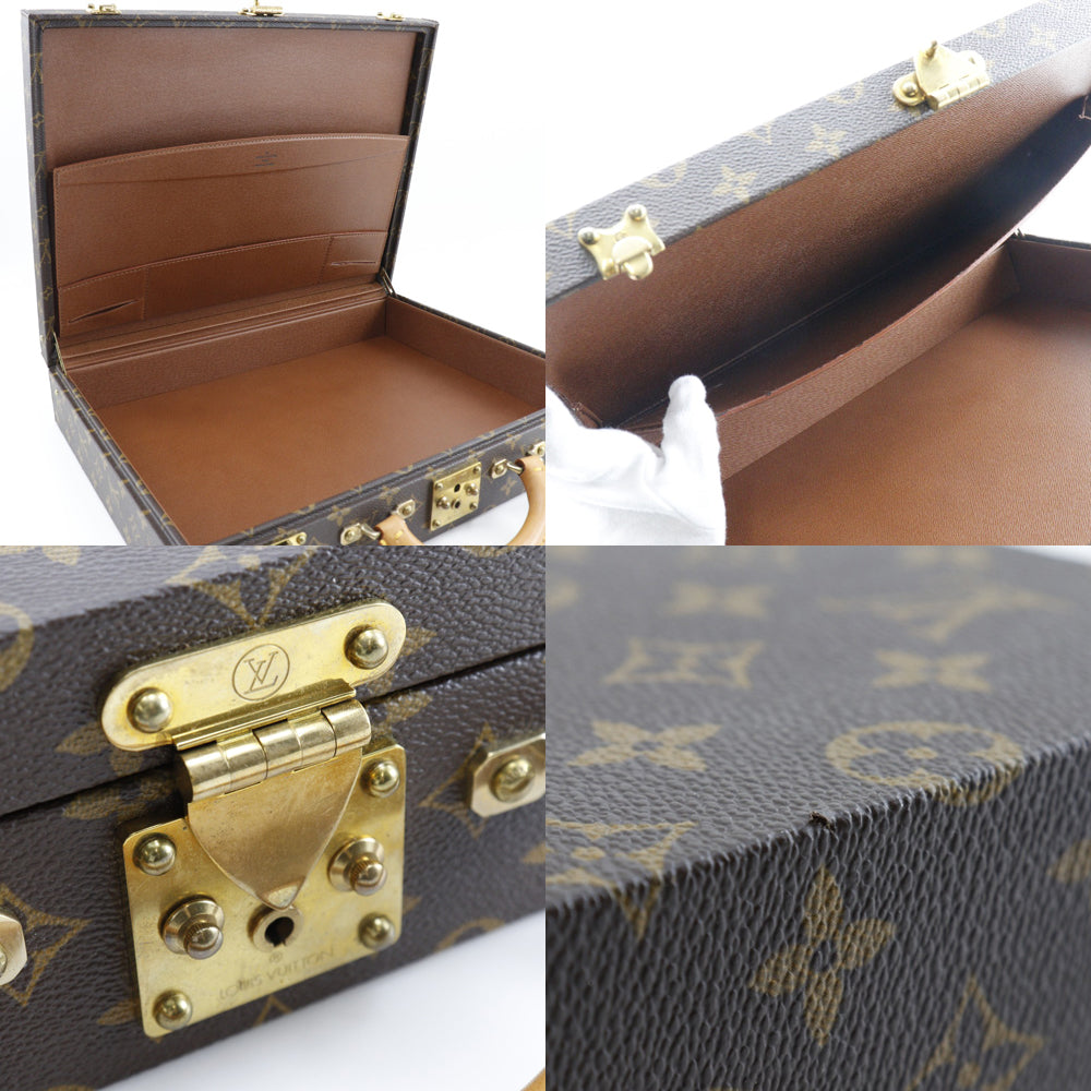 Louis Vuitton Brown Canvas Briefcase Bag (Pre-Owned)
