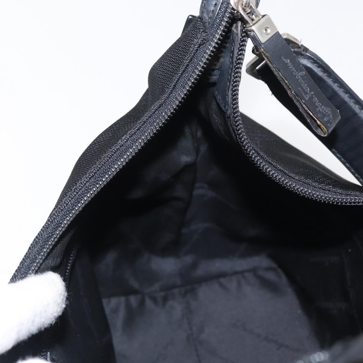 Salvatore Ferragamo Vala Nylon Black Nylon Shoulder Bag Bag (Pre-Owned)
