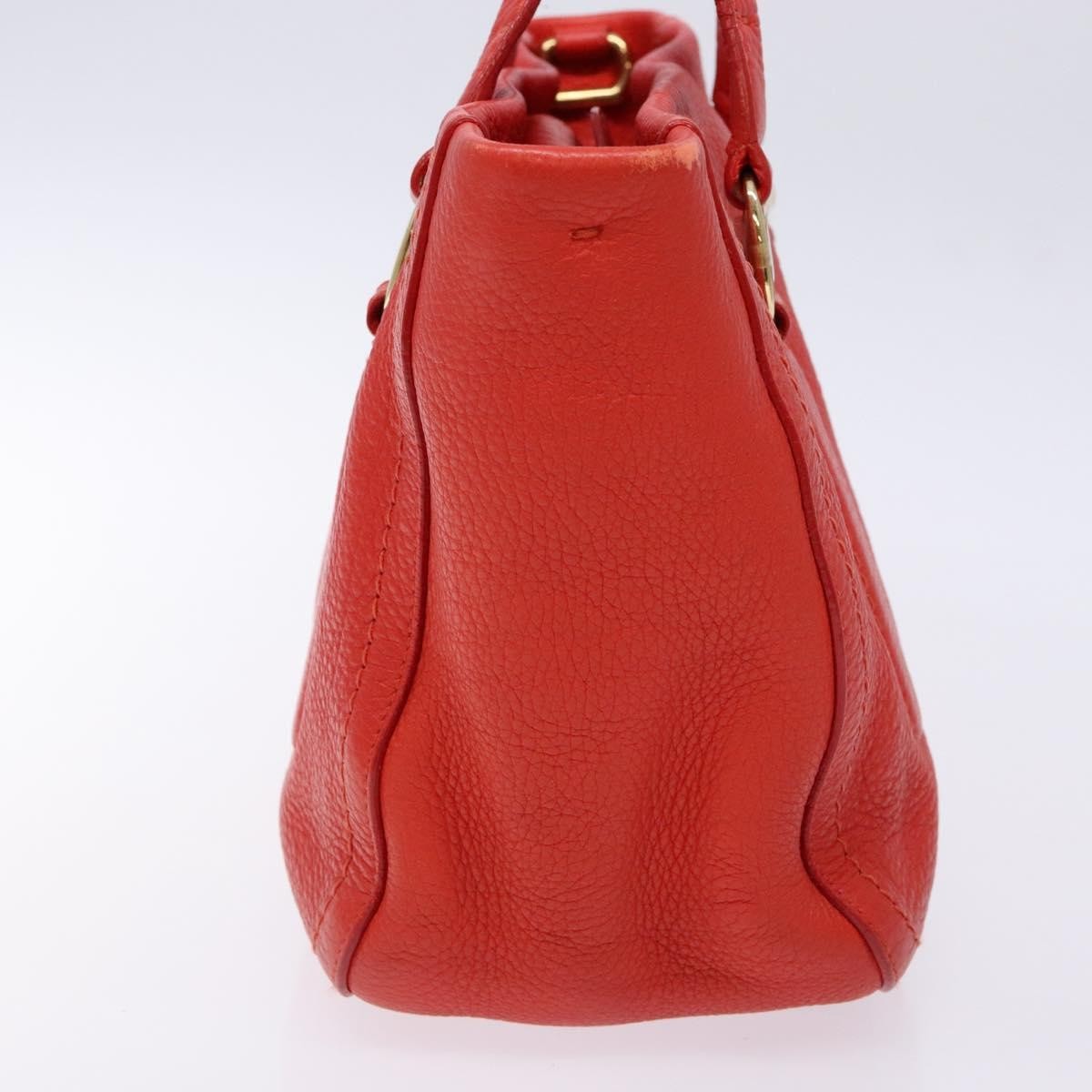 Salvatore Ferragamo Vala Leather Red Leather Bag (Pre-Owned)