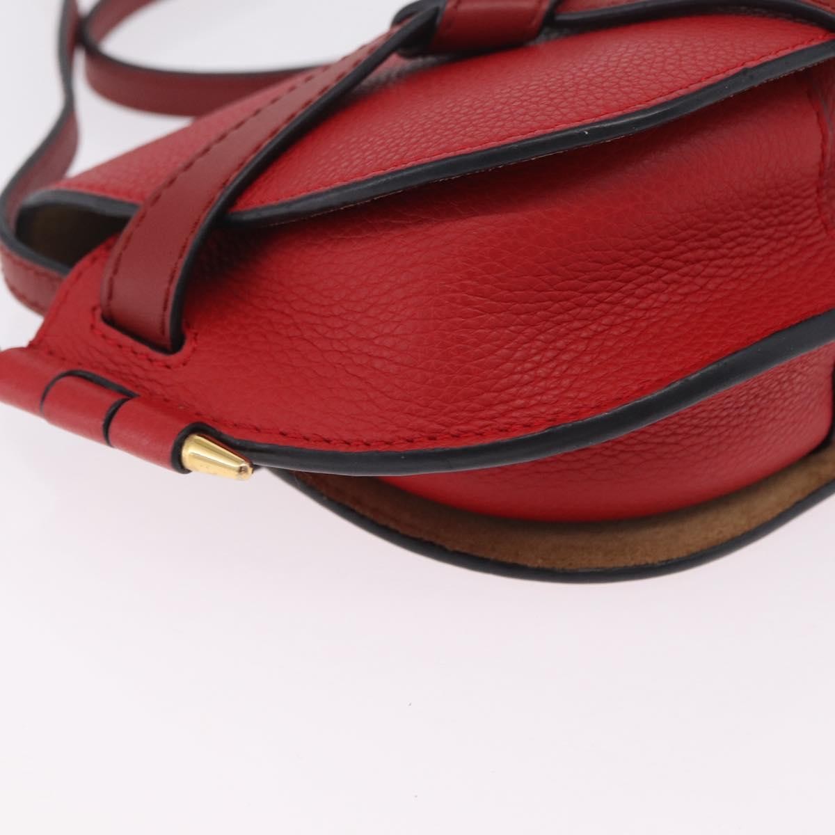 Loewe Metal Gate Leather Red Leather Shoulder Bag Bag (Pre-Owned)