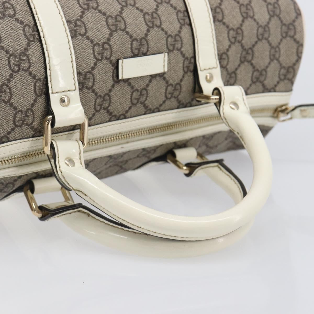 Gucci Joy Boston Gg Coated Canvas Beige Pvc Handbag (Pre-Owned)