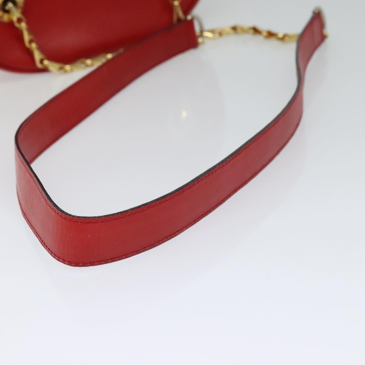 Celine Vanity Leather Red Leather Shoulder Bag Bag (Pre-Owned)