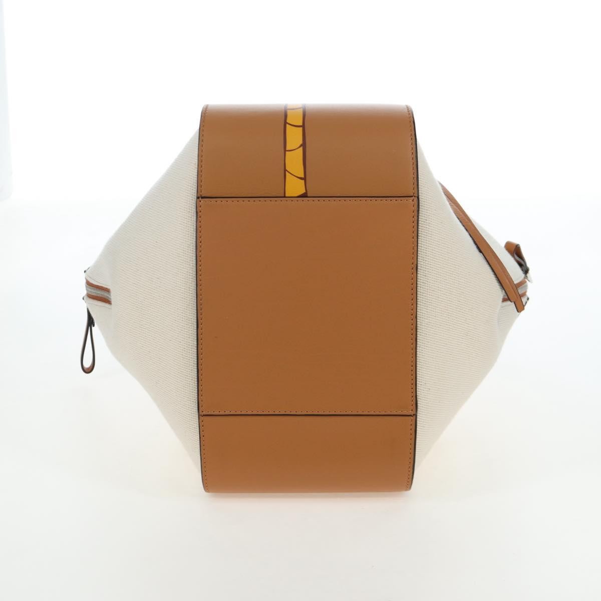Loewe Ken Price Hammock Printed Leather And Canvas Beige Canvas Handbag (Pre-Owned)