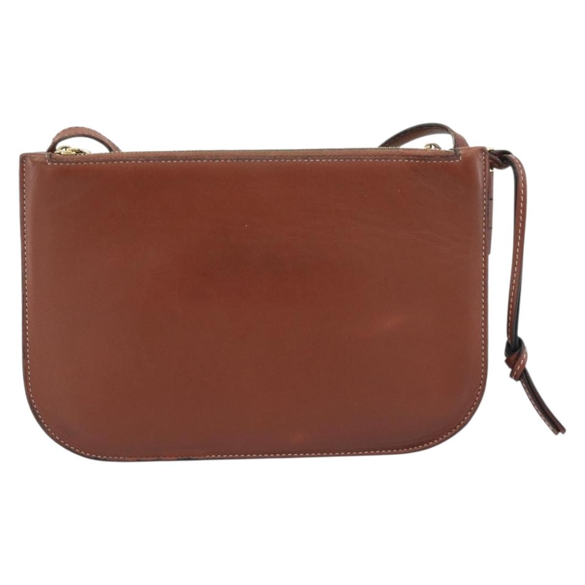 Loewe Gate Double Zip Leather Brown Leather Crossbody Bag Bag (Pre-Owned)