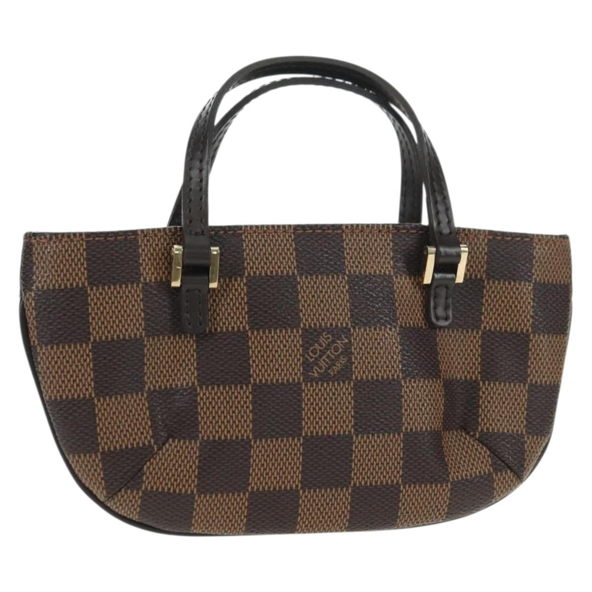 Louis Vuitton Manosque Pochette Damier Ebene Brown Canvas Clutche & Pouche Bag (Pre-Owned)