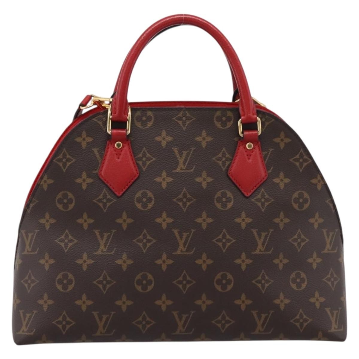 Louis Vuitton Alma Bnb Monogram Canvas With Leather Brown Canvas Handbag (Pre-Owned)
