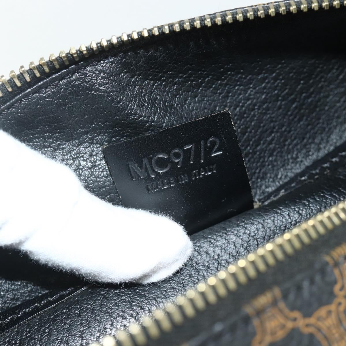 Celine Vintage Macadam Macadam Canva Vinyl Black Canvas Handbag (Pre-Owned)