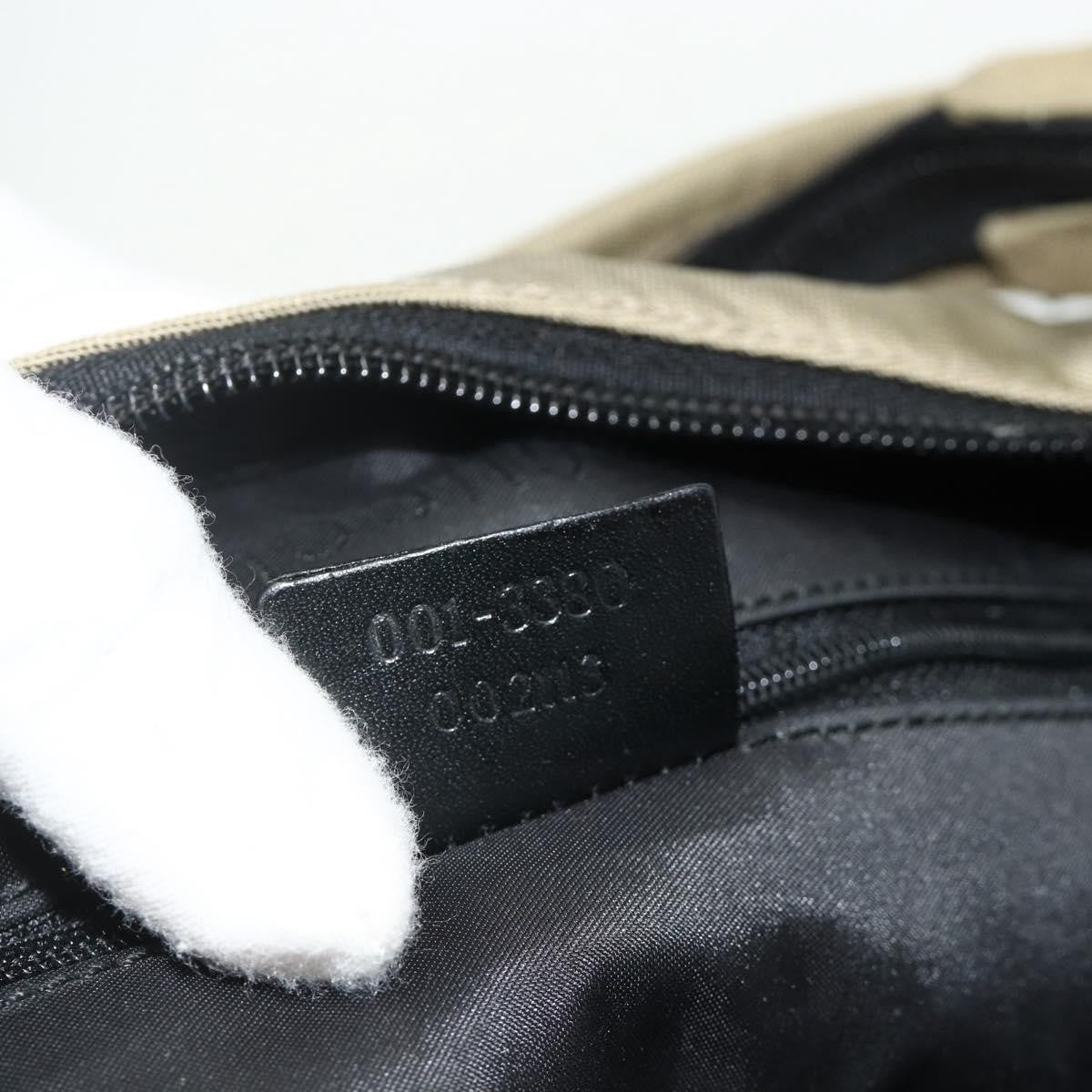 Gucci Double Pocket Hobo Nylon Beige Nylon Shoulder Bag Bag (Pre-Owned)