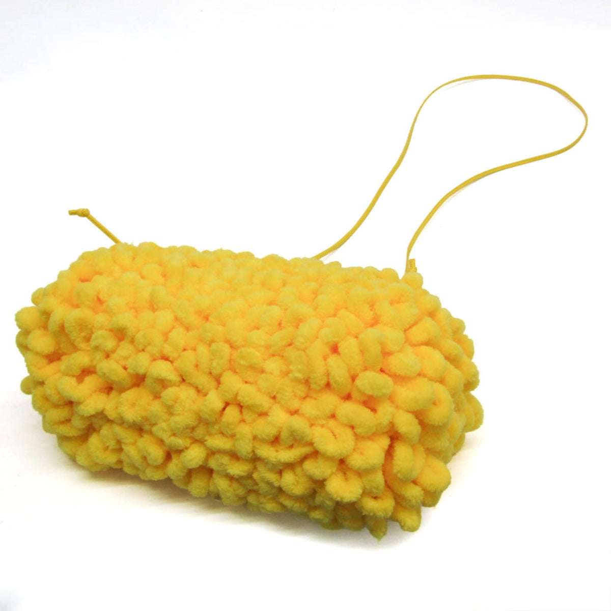 Bottega Veneta The Wave Twisted Chenille Yellow Textile Clutche & Pouche Bag (Pre-Owned)