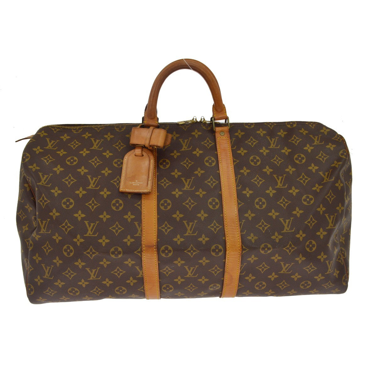 Louis Vuitton Keepall Monogram Brown Canvas Travel Bag Bag (Pre-Owned)