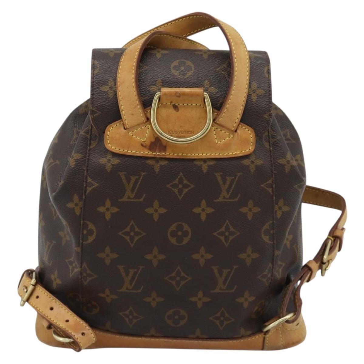Louis Vuitton Vintage Montsouris Monogram Canvas Brown Canvas Backpack Bag (Pre-Owned)