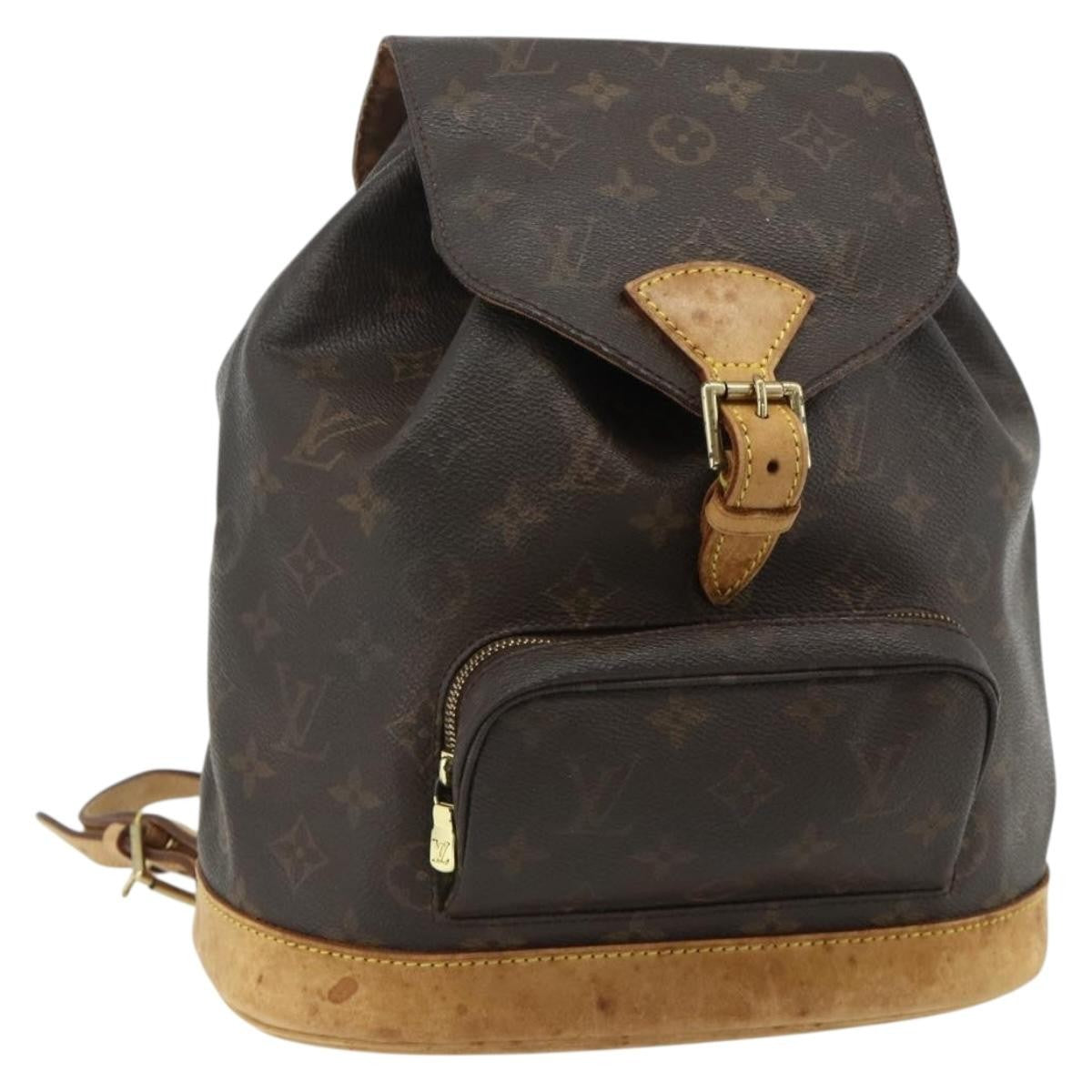 Louis Vuitton Vintage Montsouris Monogram Canvas Brown Canvas Backpack Bag (Pre-Owned)