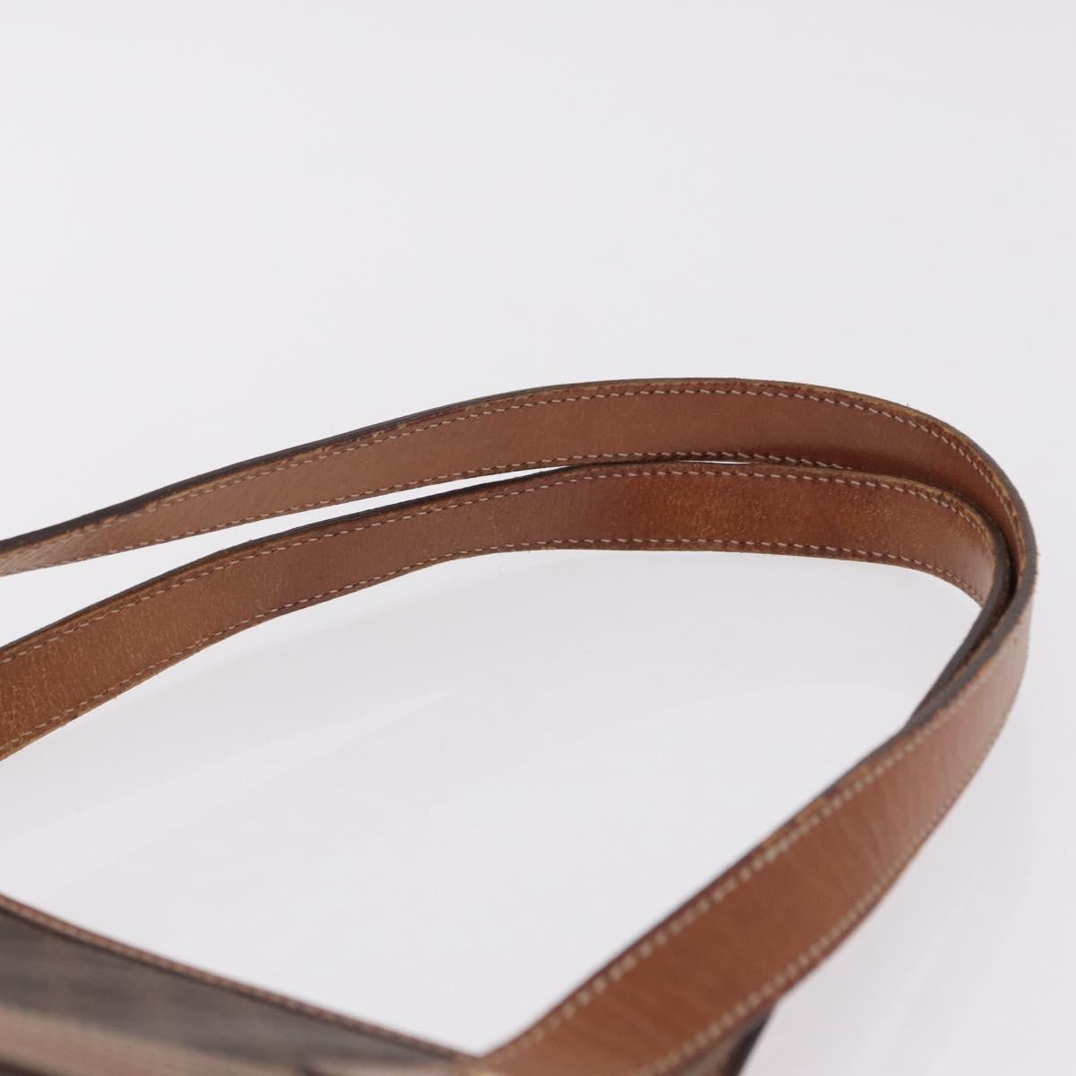 Celine Macadam Macadam With Leather Brown Canvas Tote Bag Bag (Pre-Owned)