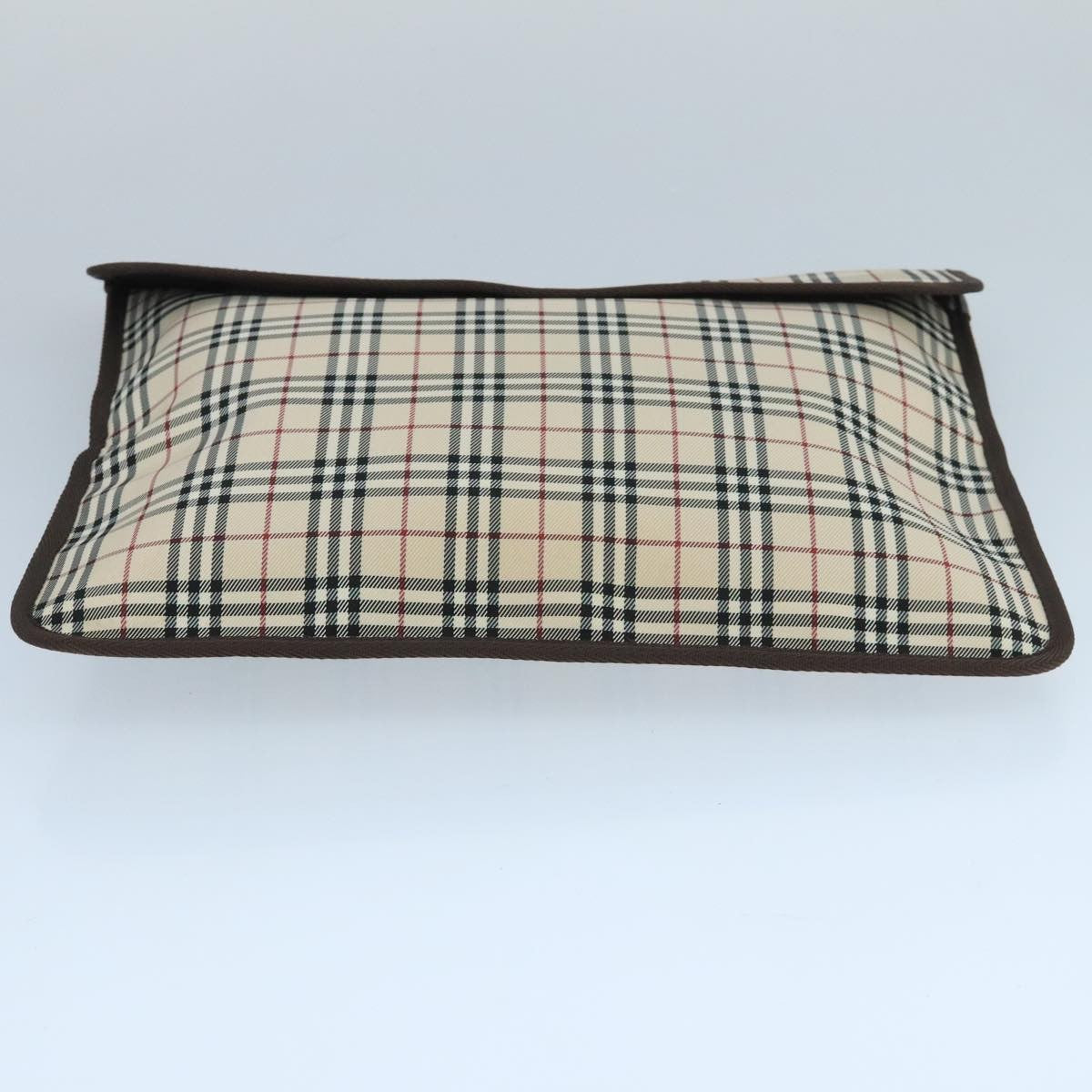 Burberry Nova Check Pochette Canvas Beige Canvas Clutche & Pouche Bag (Pre-Owned)