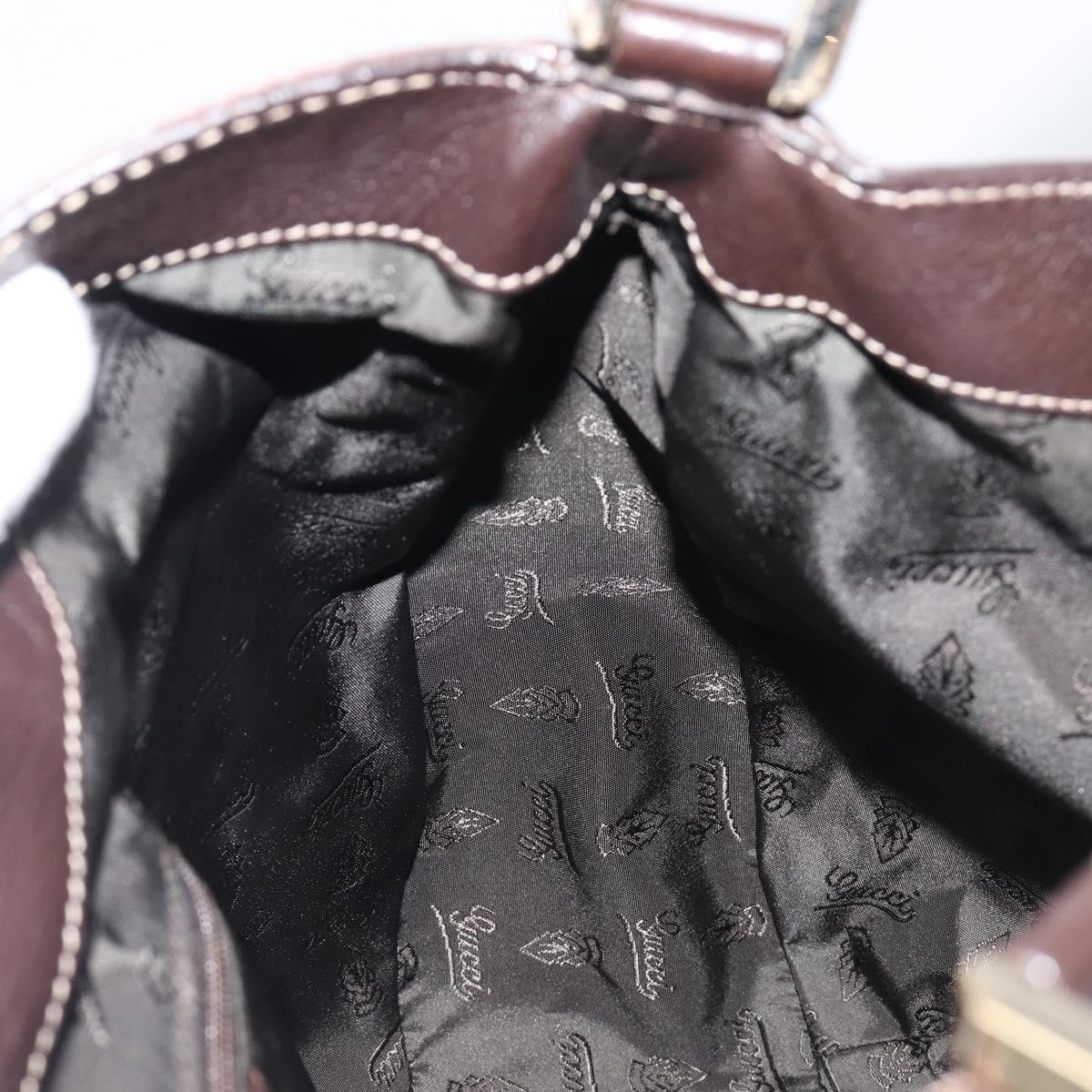 Gucci New Ladies Web Hobo Guccissima Leather Brown Leather Shoulder Bag Bag (Pre-Owned)