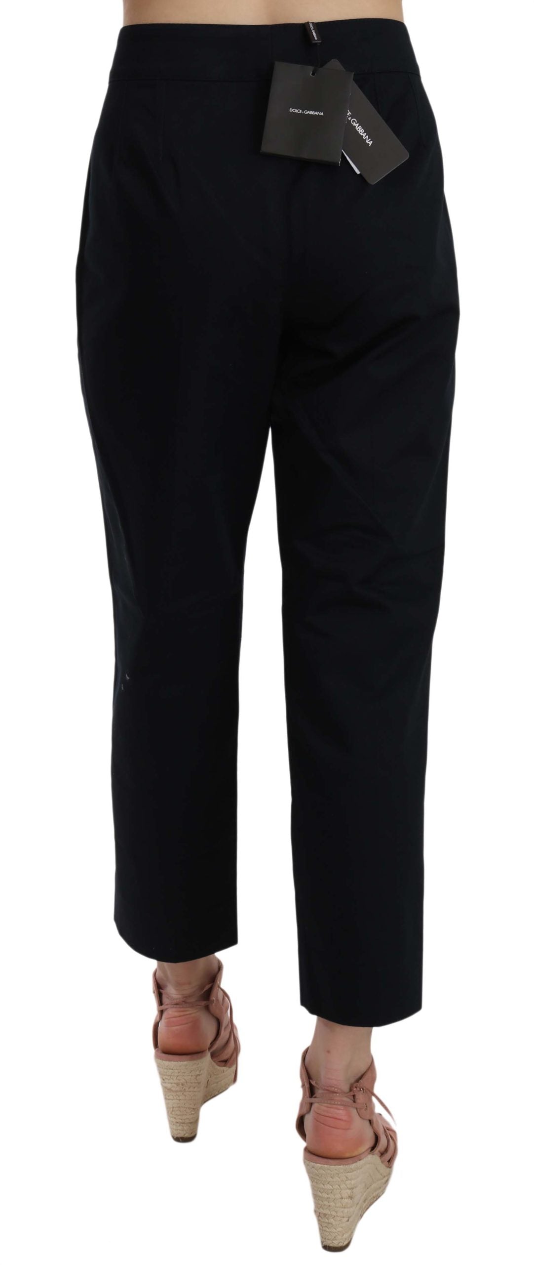 Dolce & Gabbana Chic Black Cotton Women's Trousers