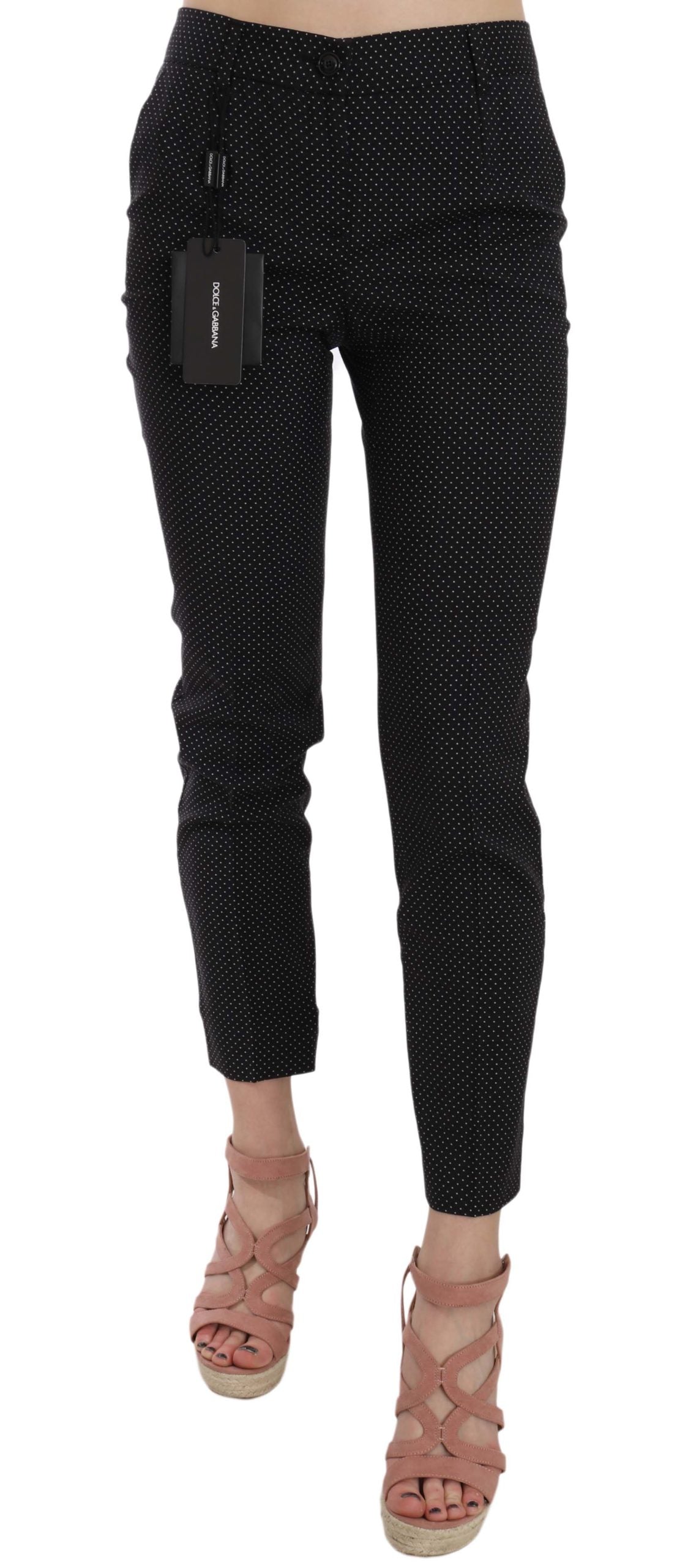 Dolce & Gabbana Elegant Black Virgin Wool Women's Trousers