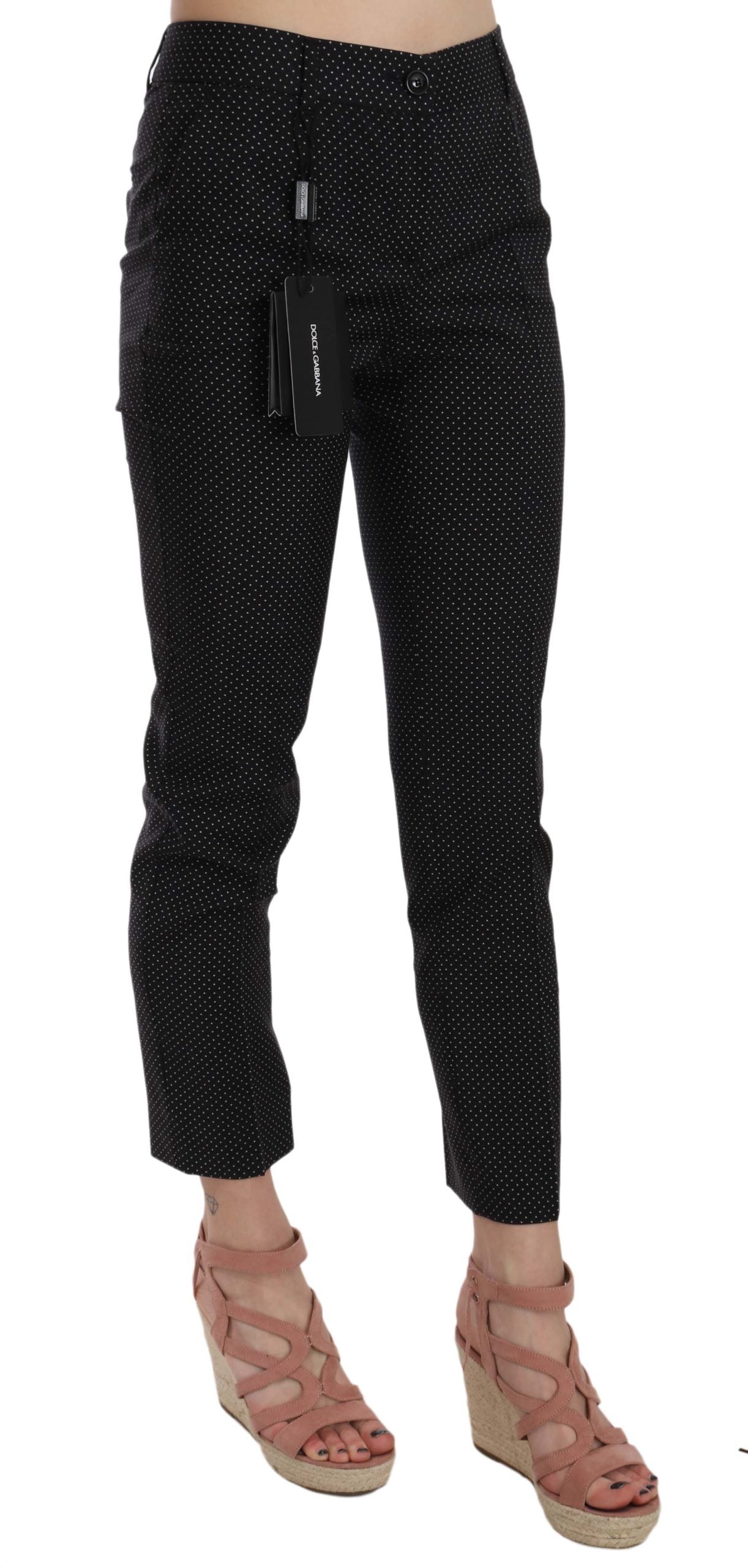 Dolce & Gabbana Elegant Black Virgin Wool Women's Trousers