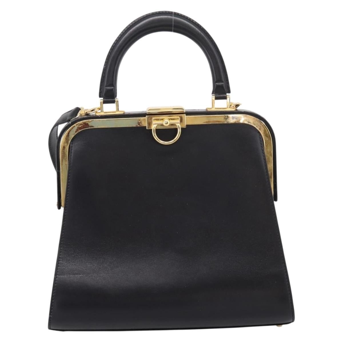 Christian Dior Shoulder Leather Black Leather Shoulder Bag Bag (Pre-Owned)
