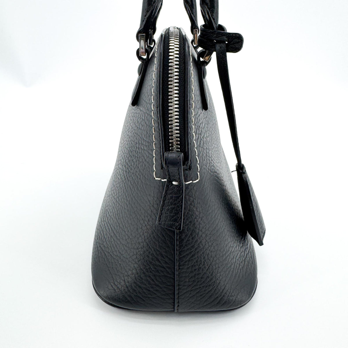 Maison Margiela 5Ac Leather Black Leather Handbag (Pre-Owned)