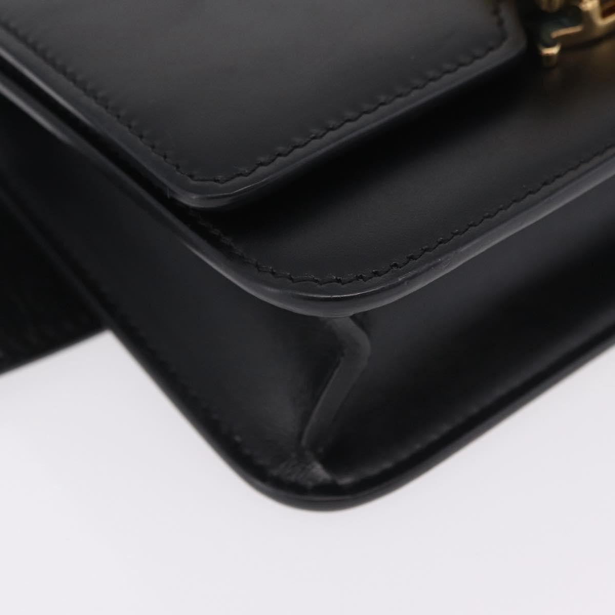 Burberry Tb Belt Leather Black Leather Clutche & Pouche Bag (Pre-Owned)