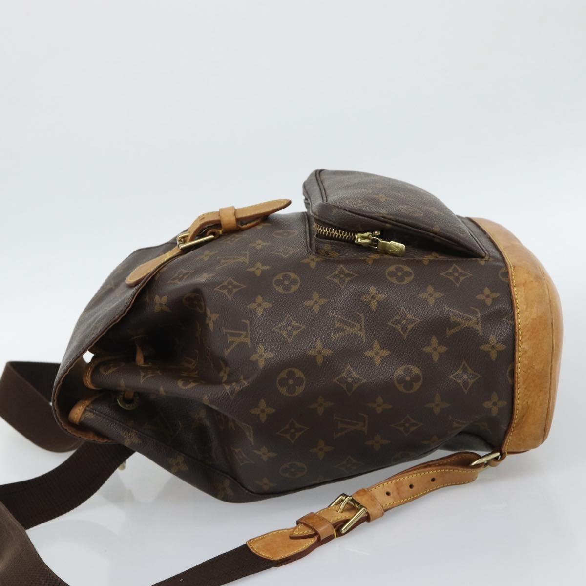 Louis Vuitton Vintage Montsouris Monogram Canvas Brown Canvas Backpack Bag (Pre-Owned)