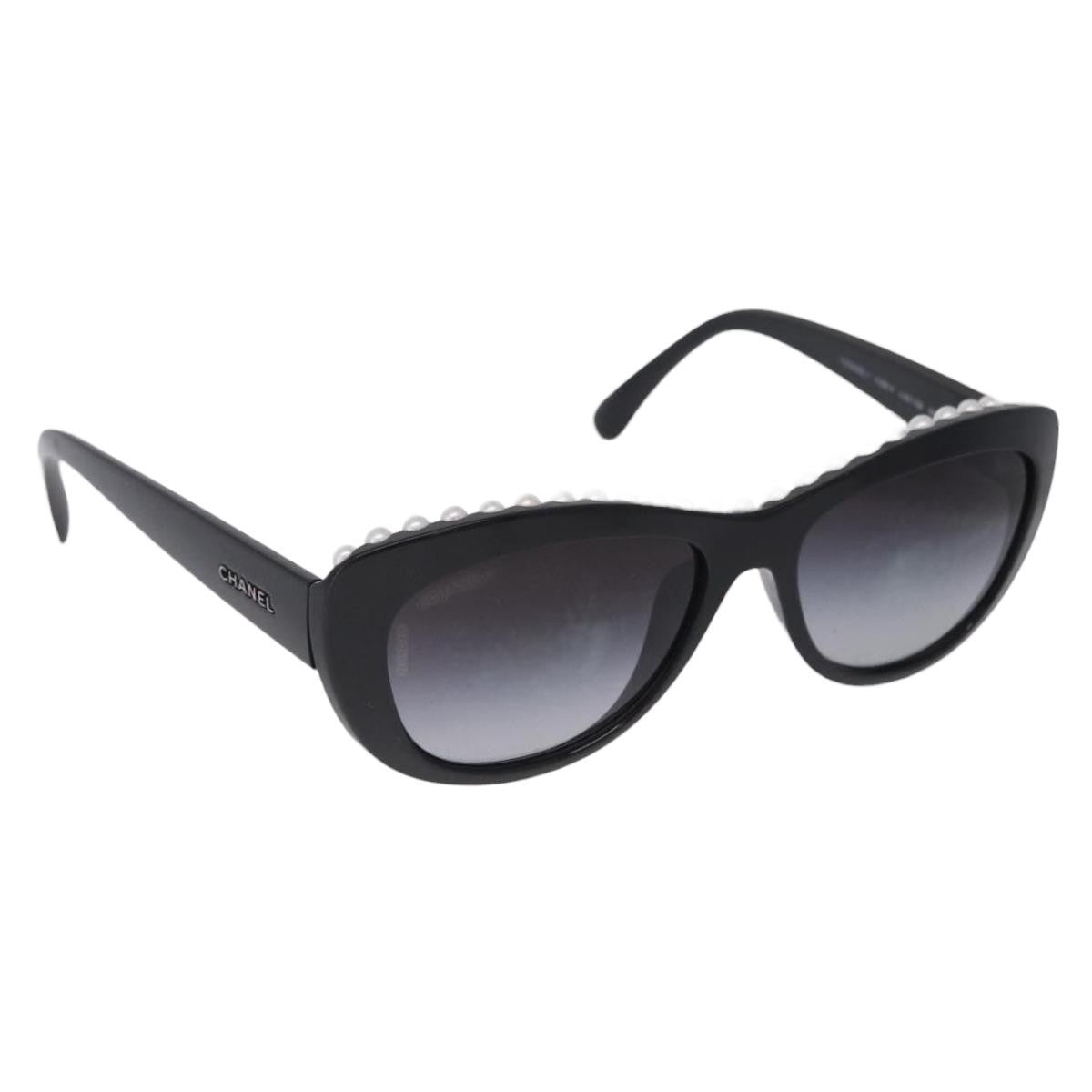 Chanel Cc Logo Matelasse Sunglasses Eye Wear Plastic Black Plastic Sunglasse Accessory (Pre-Owned)