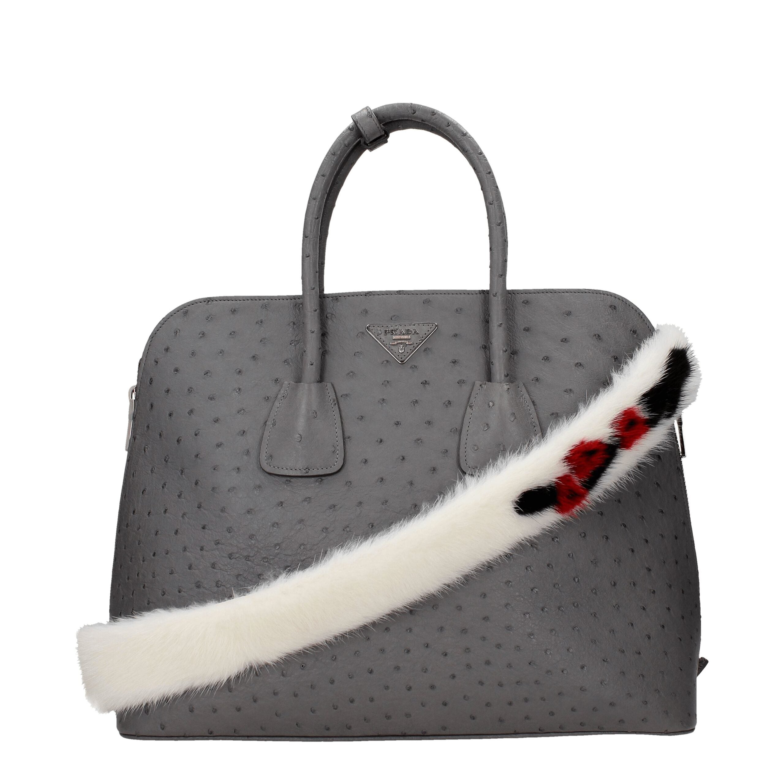 Prada White Leather Shoulder Women's Bag