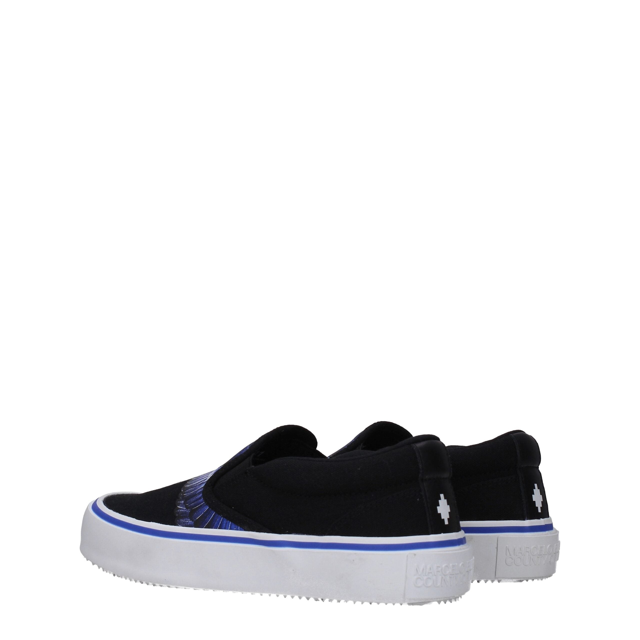 Marcelo Burlon Black Fabric Slip-On Men's Loafers