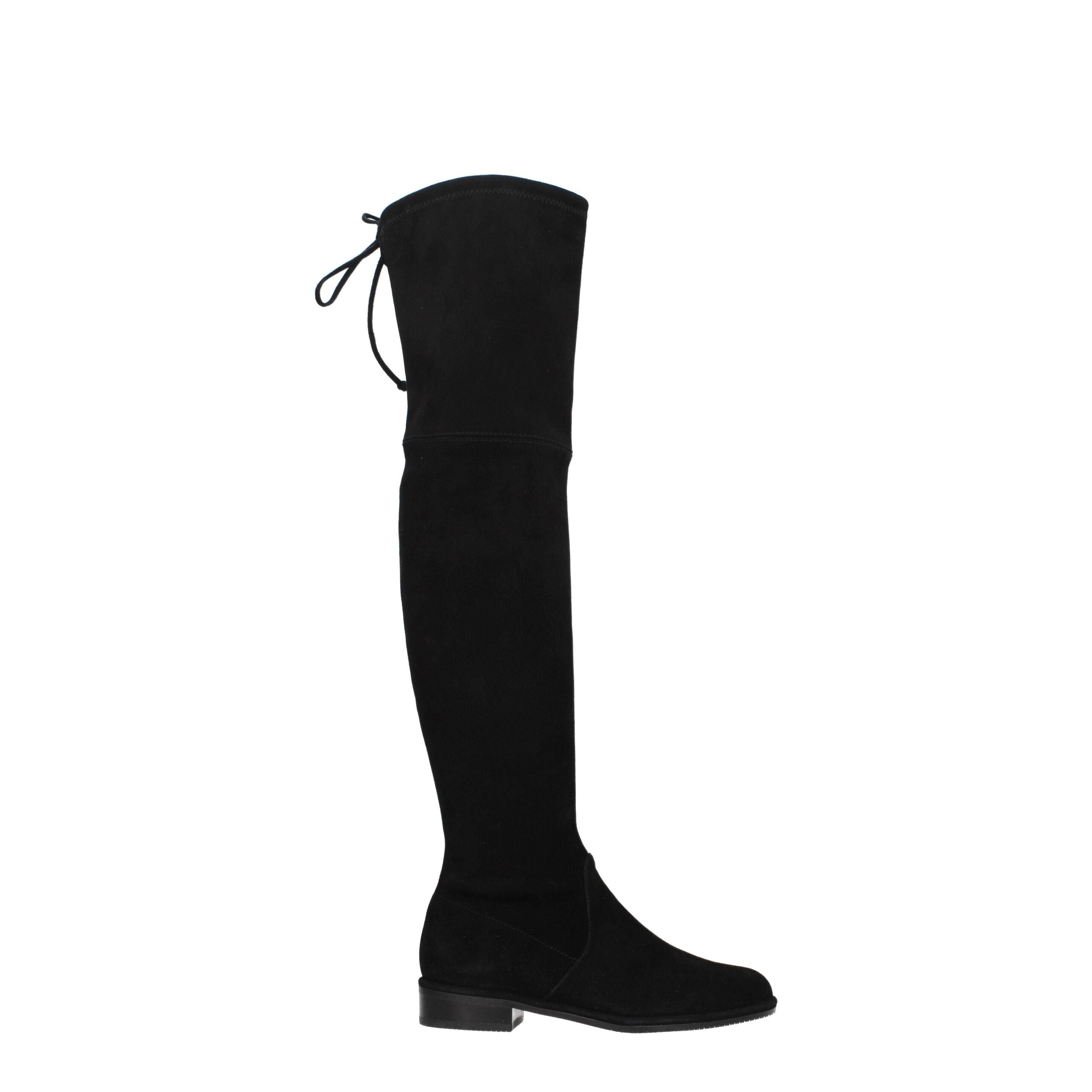Stuart Weitzman Black Leather Over The Women's Knee