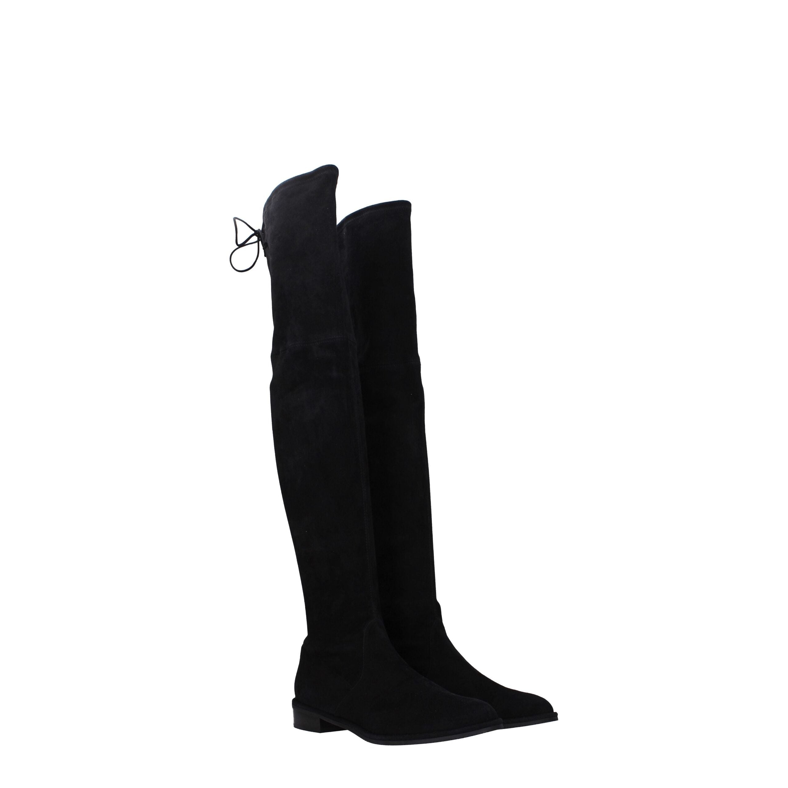 Stuart Weitzman Black Leather Over The Women's Knee