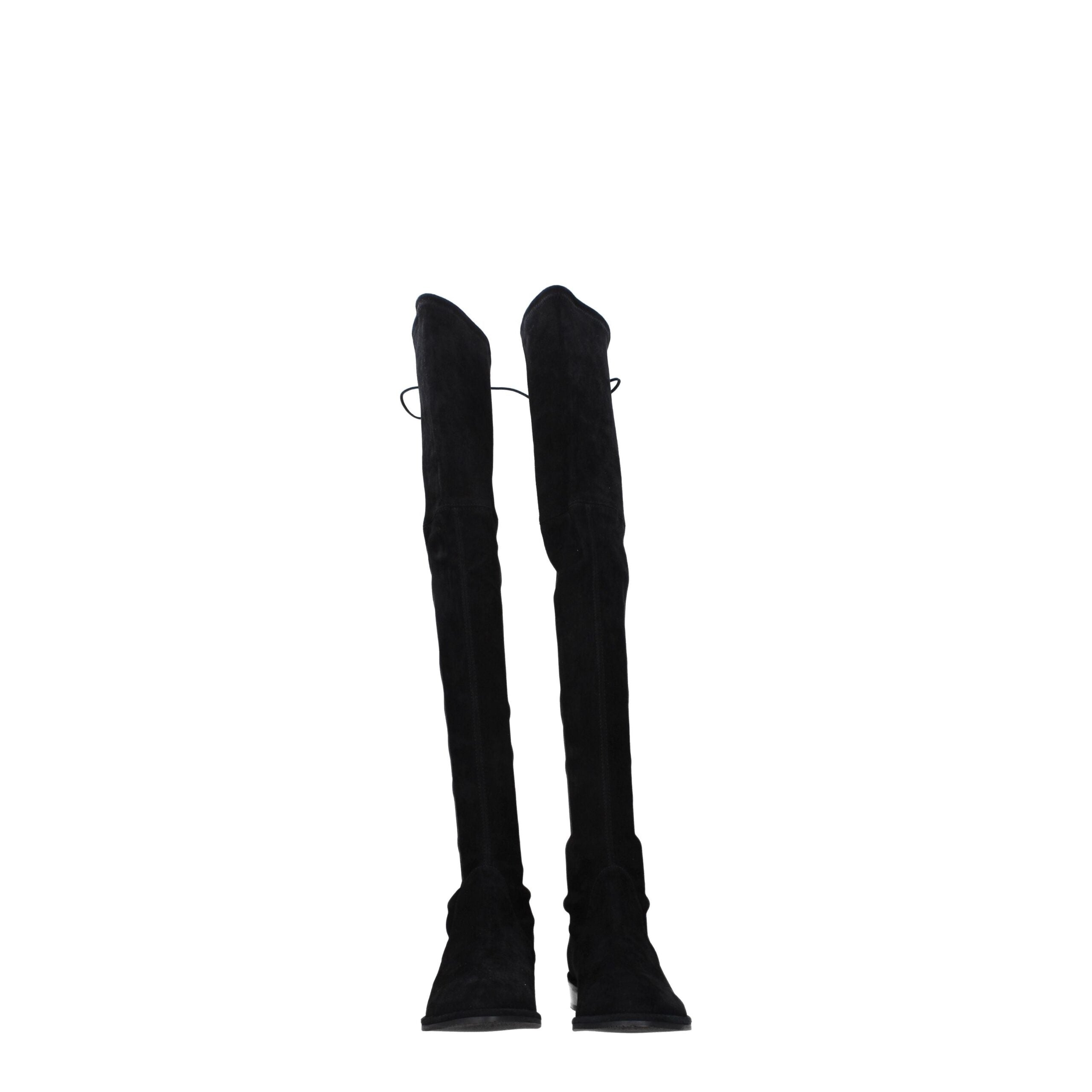 Stuart Weitzman Black Leather Over The Women's Knee