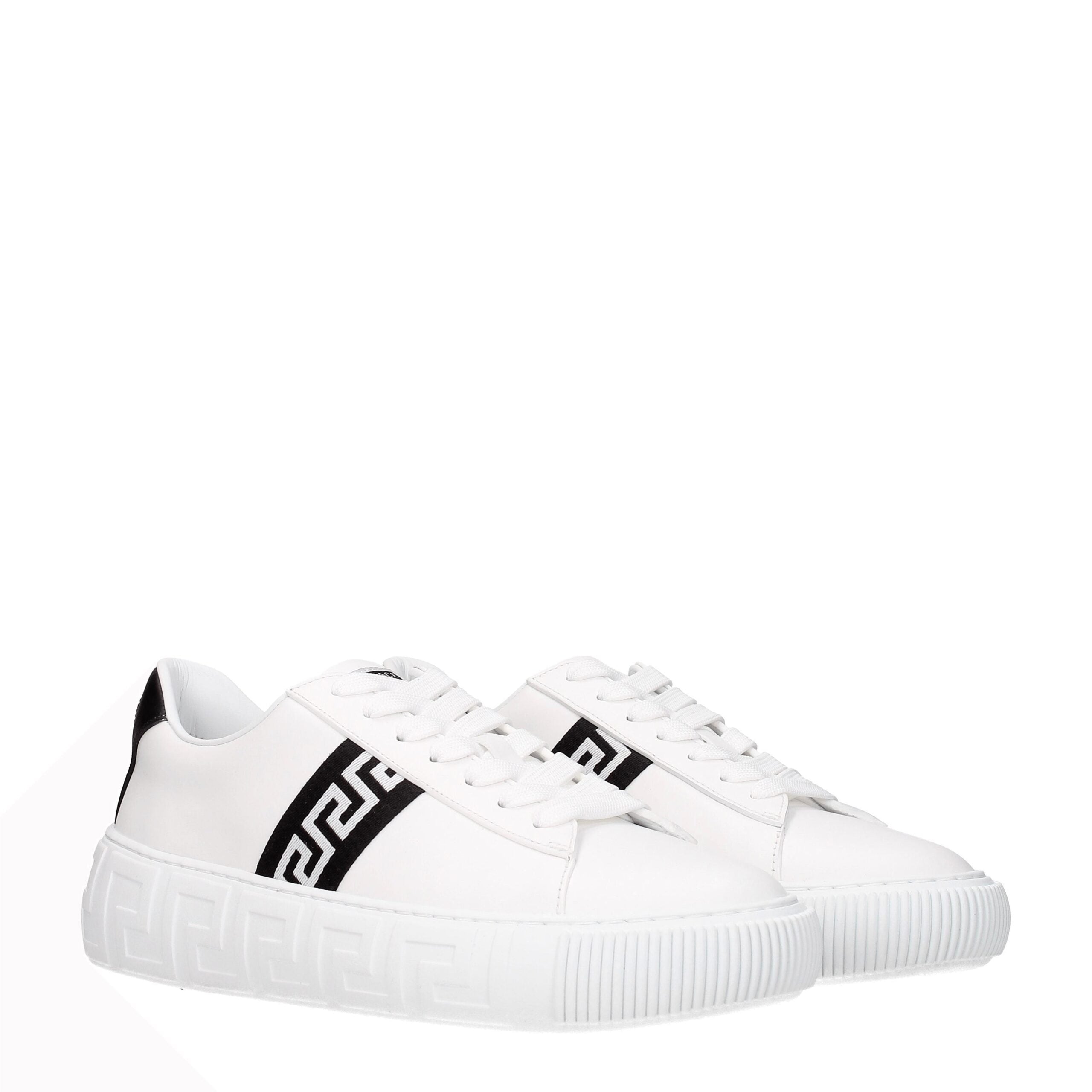Versace White Leather Men's Sneakers