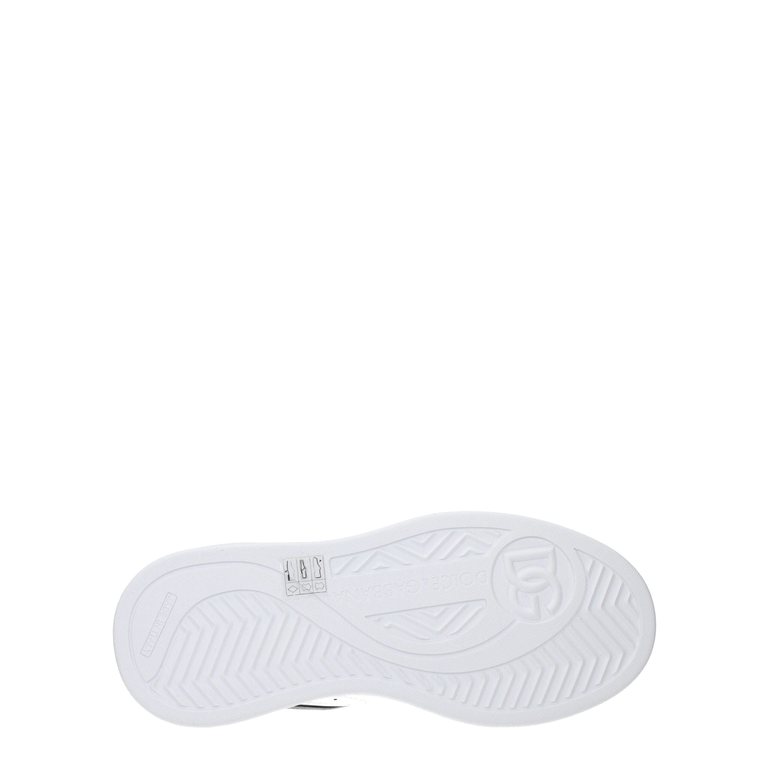 Dolce & Gabbana White Leather Low Top Women's Sneakers