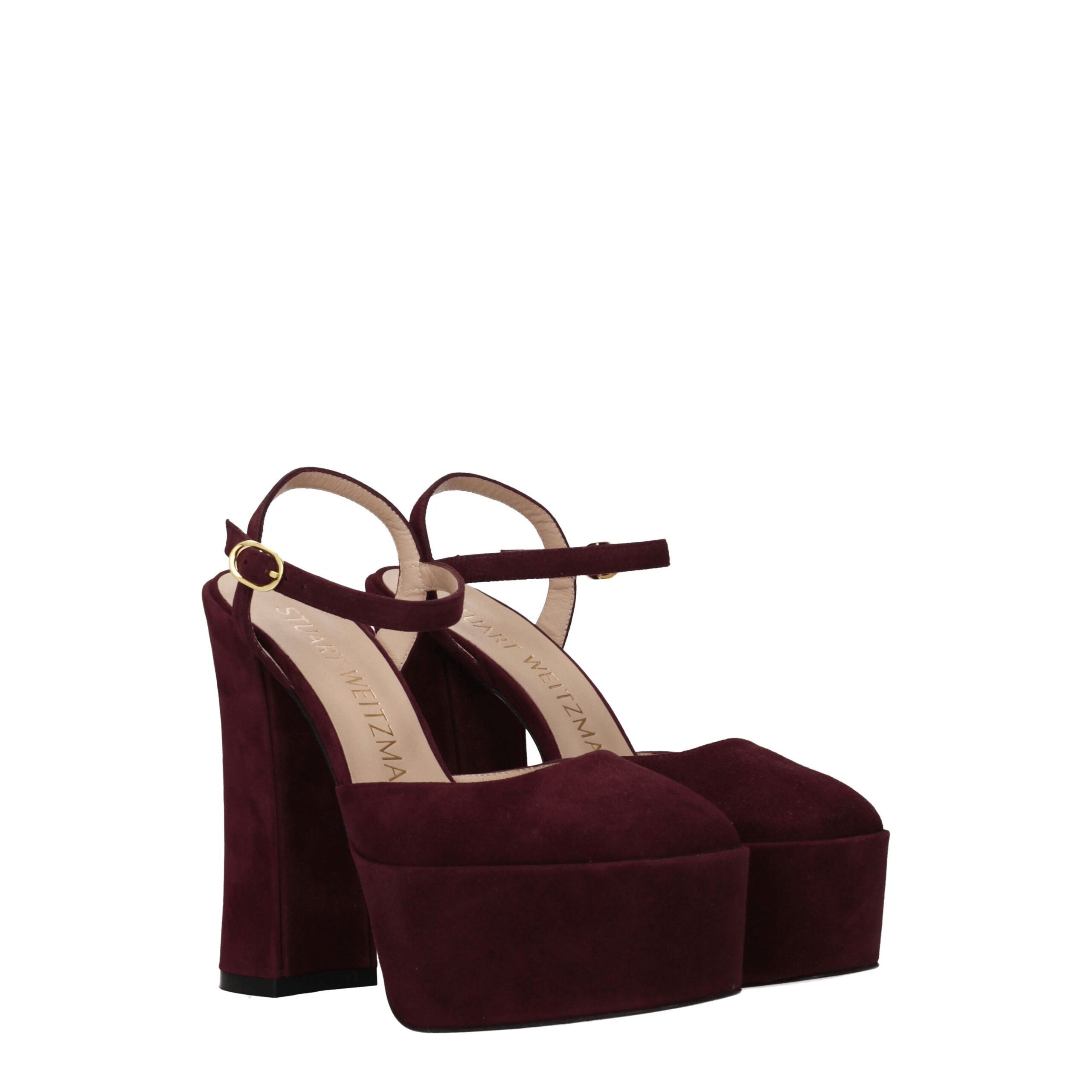 Stuart Weitzman Red Leather Women's Platforms