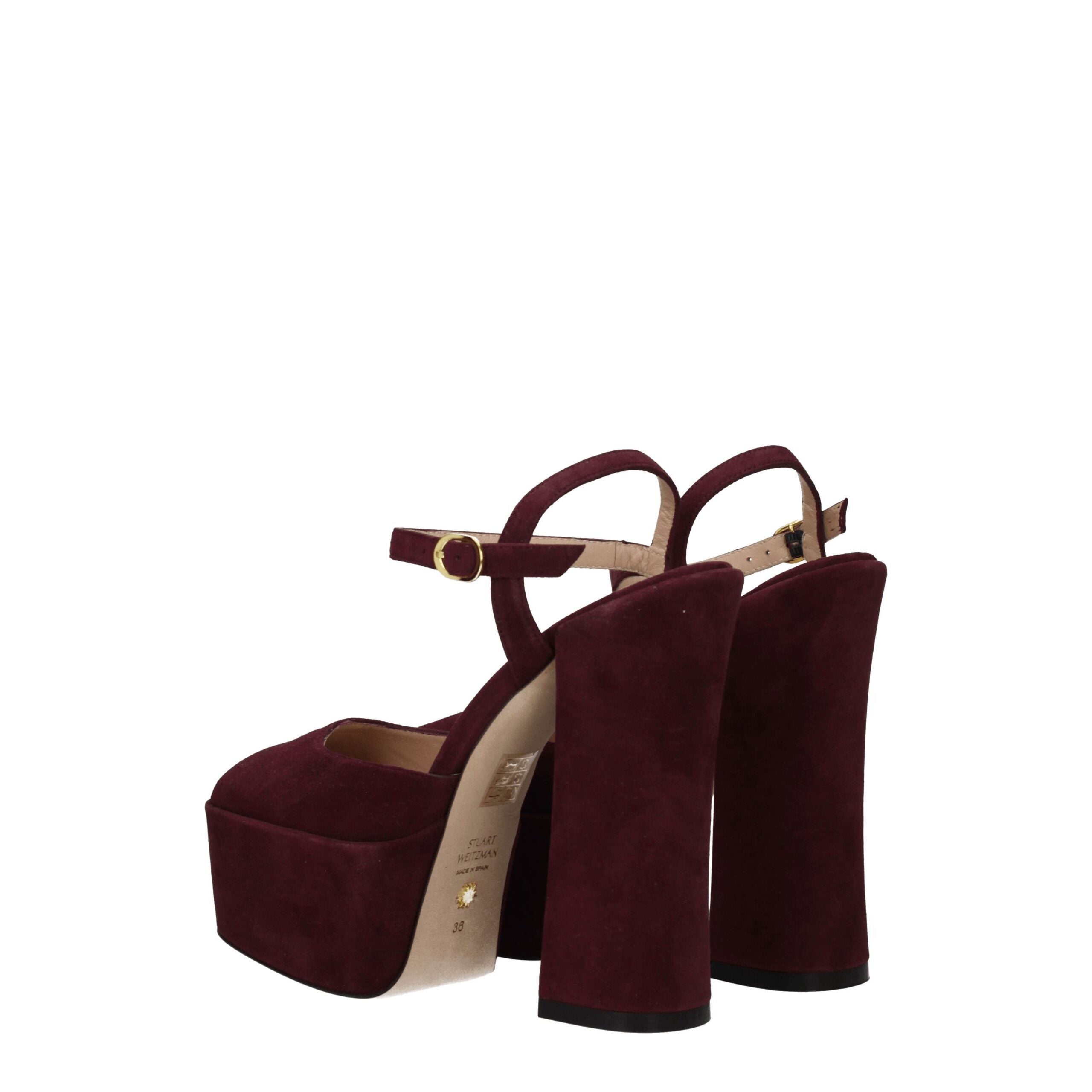 Stuart Weitzman Red Leather Women's Platforms