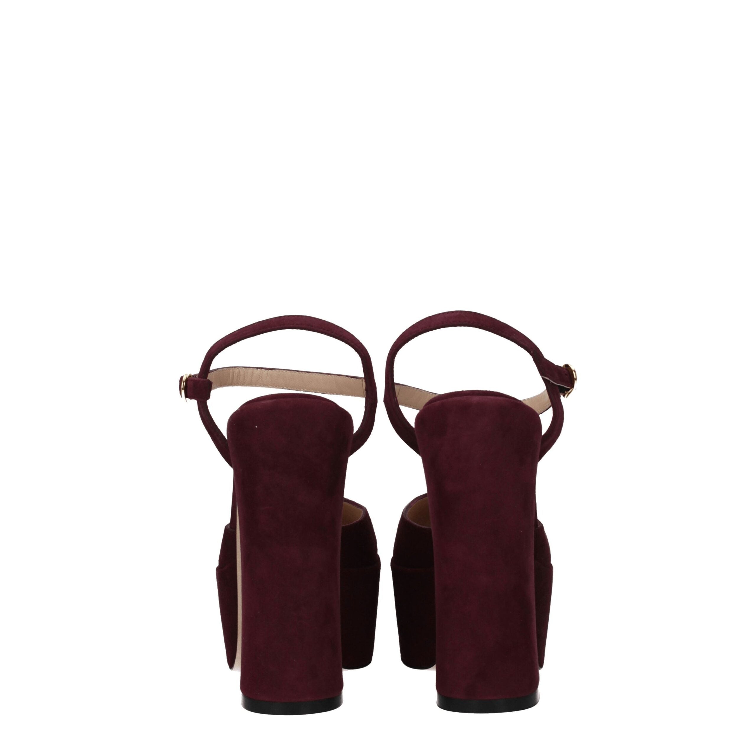 Stuart Weitzman Red Leather Women's Platforms