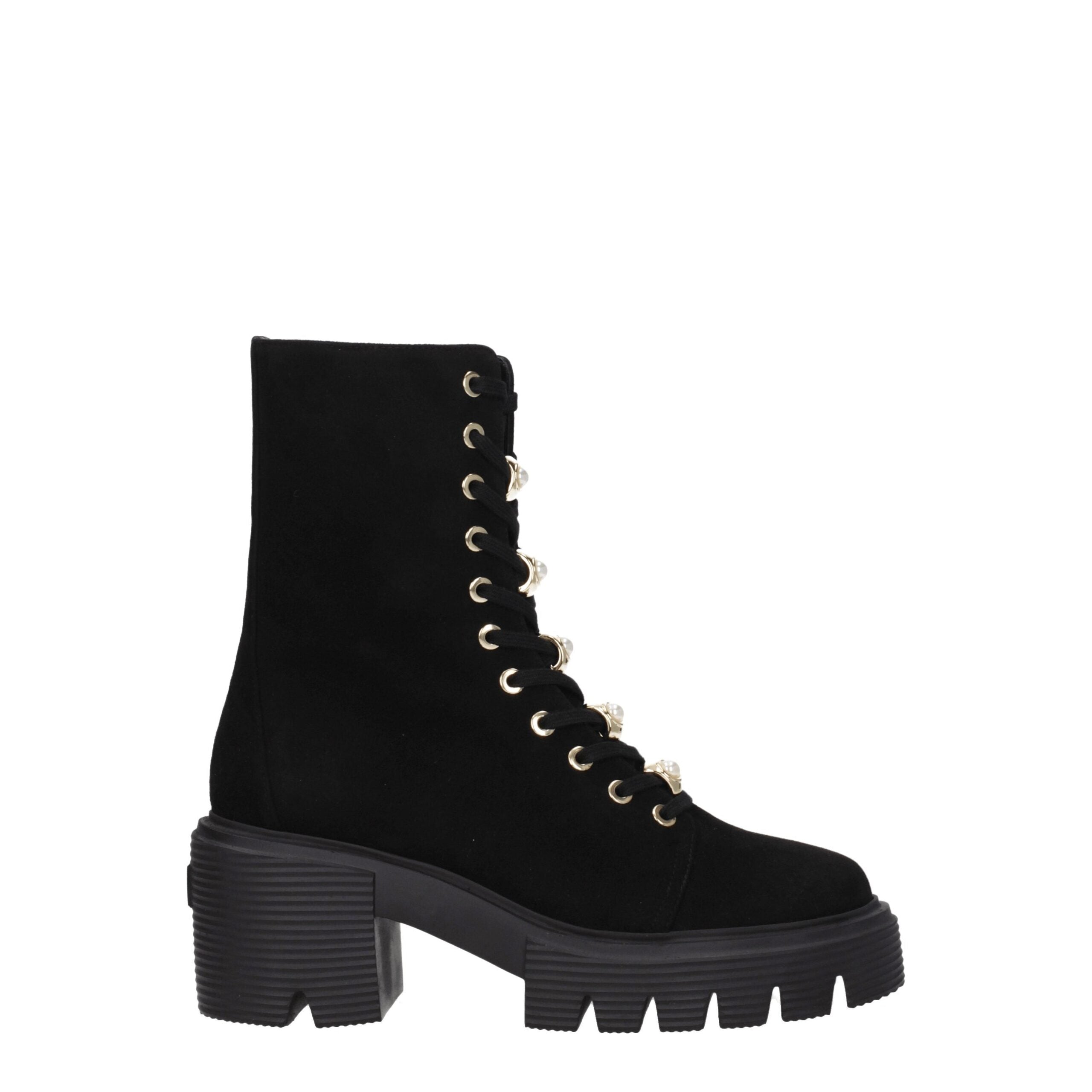 Stuart Weitzman Black Leather Ankle Women's Boots