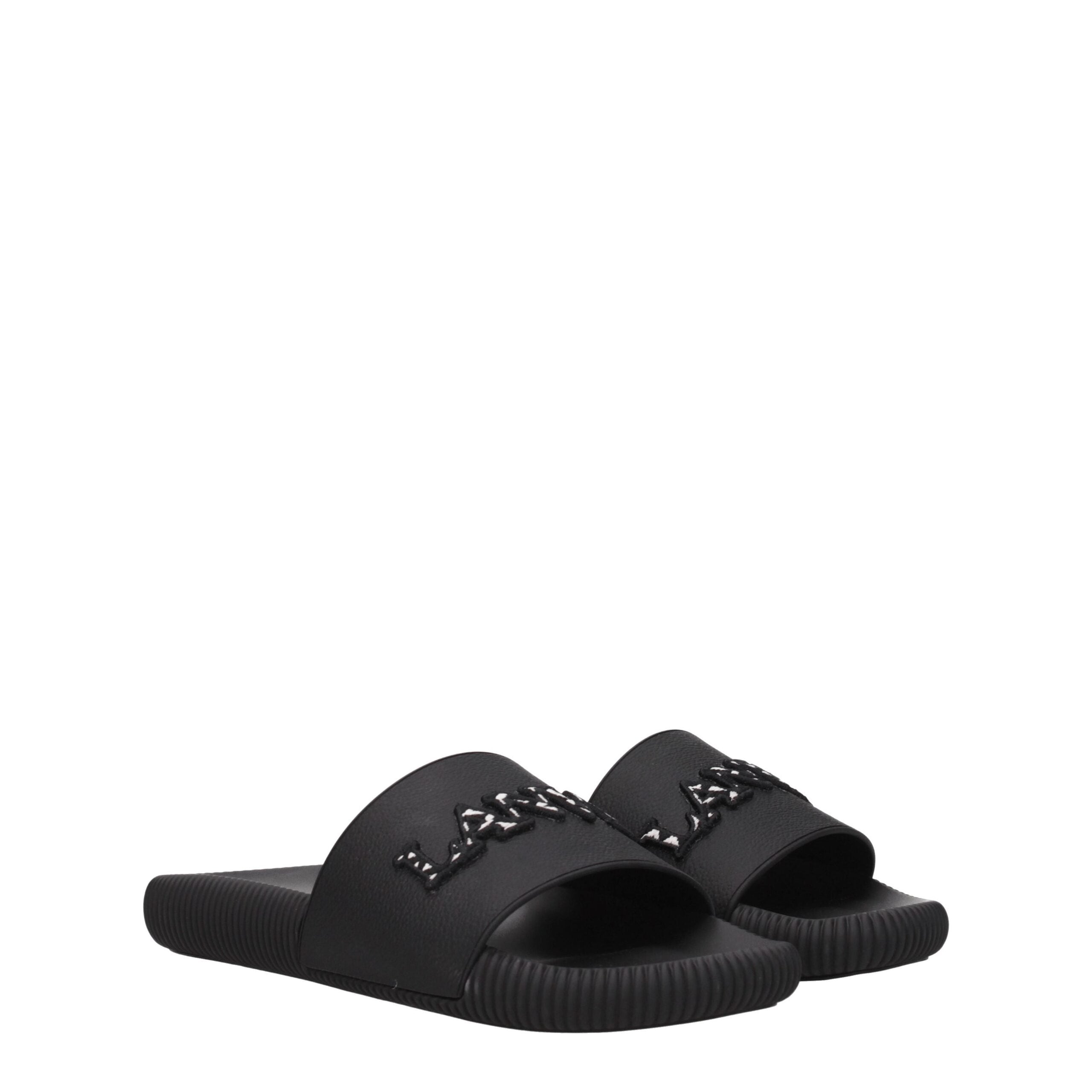 Lanvin Black Cotton Women's Slippers